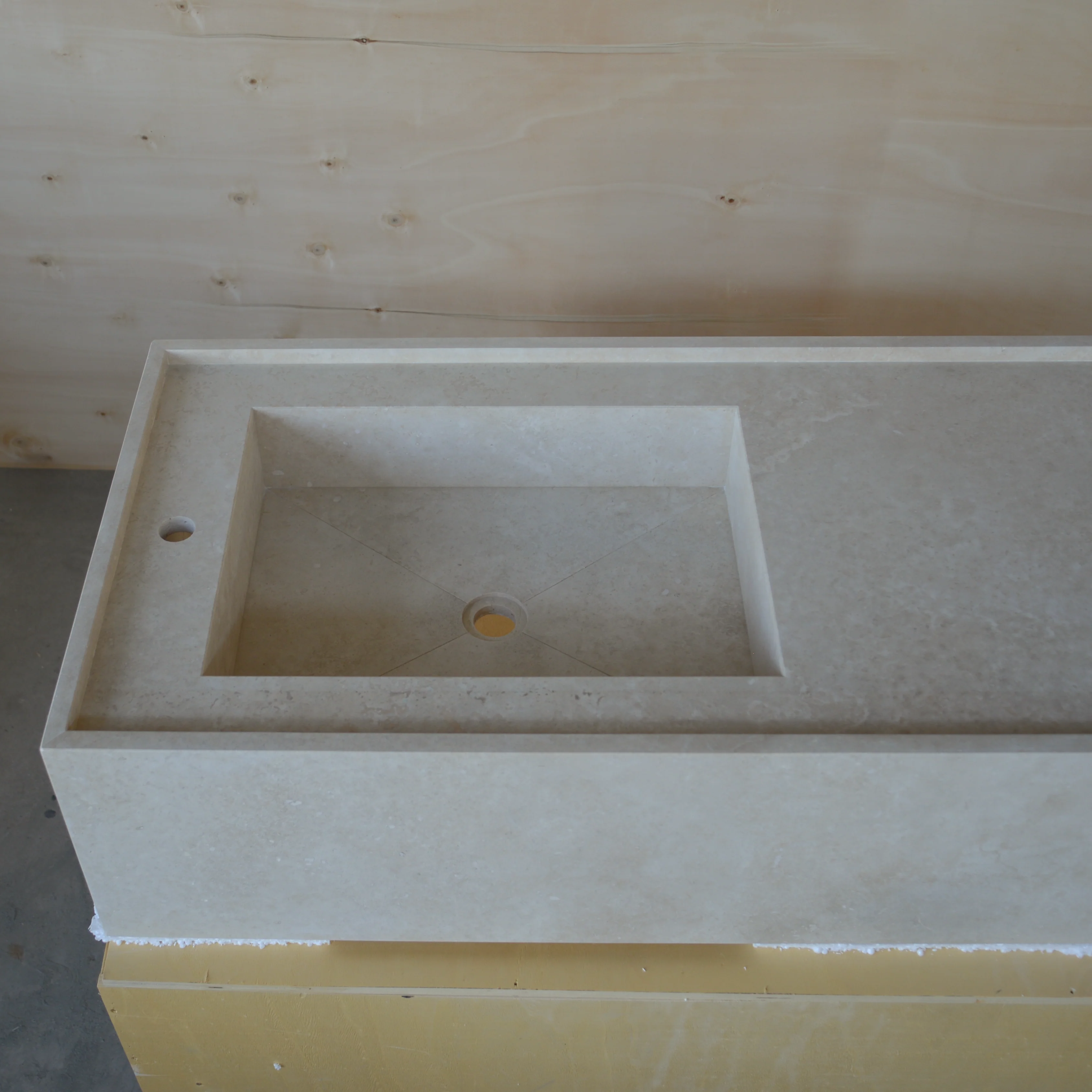 HANDCRAFTED CUSTOM TRAVERTINE SINK (TR-116) - Image 9