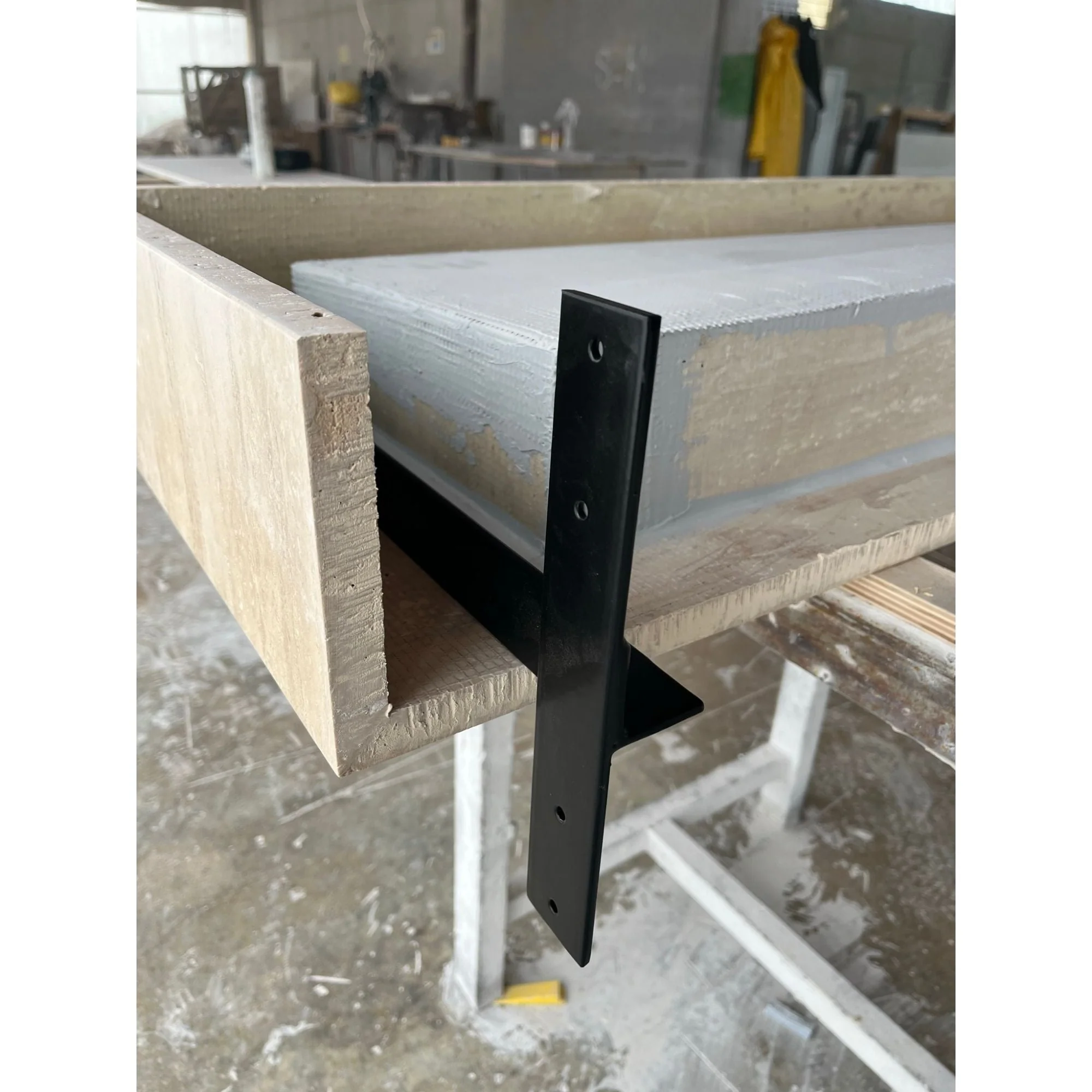 HANDCRAFTED CUSTOM TRAVERTINE TROUGH SINK (TR-061) - Image 9