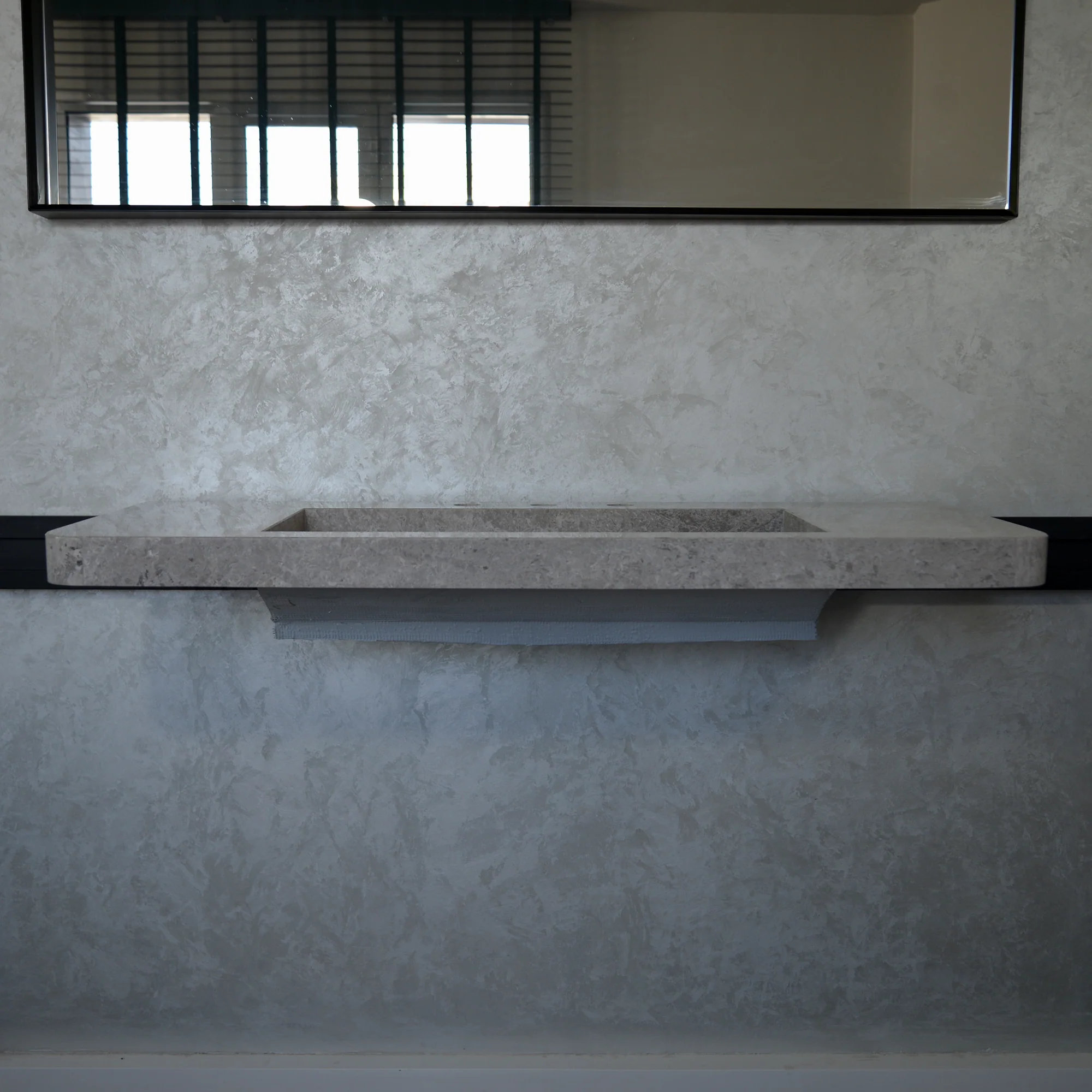 HANDCRAFTED CUSTOM TUNDRA GREY MARBLE SINK (NS-097) - Image 10