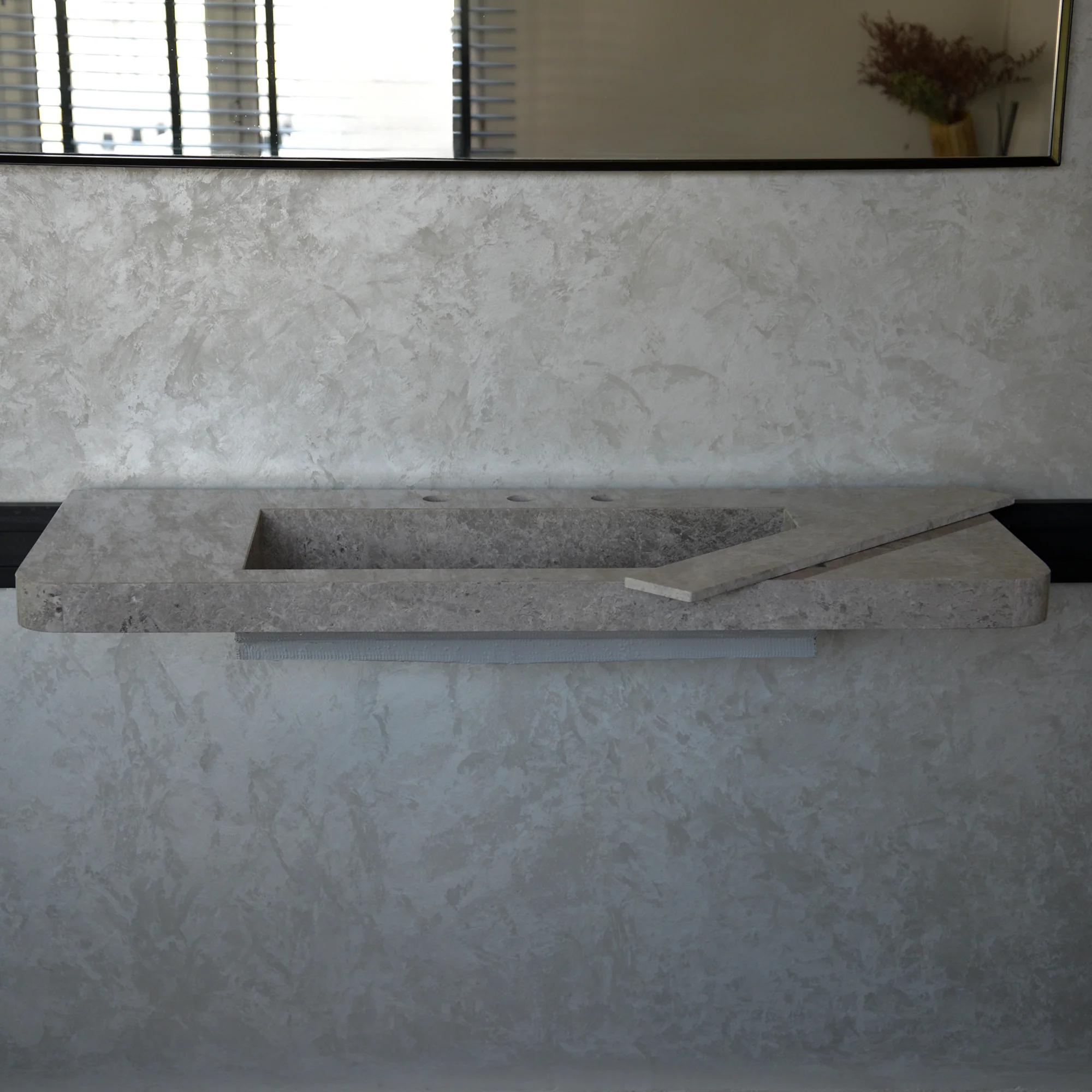 HANDCRAFTED CUSTOM TUNDRA GREY MARBLE SINK (NS-097) - Image 6