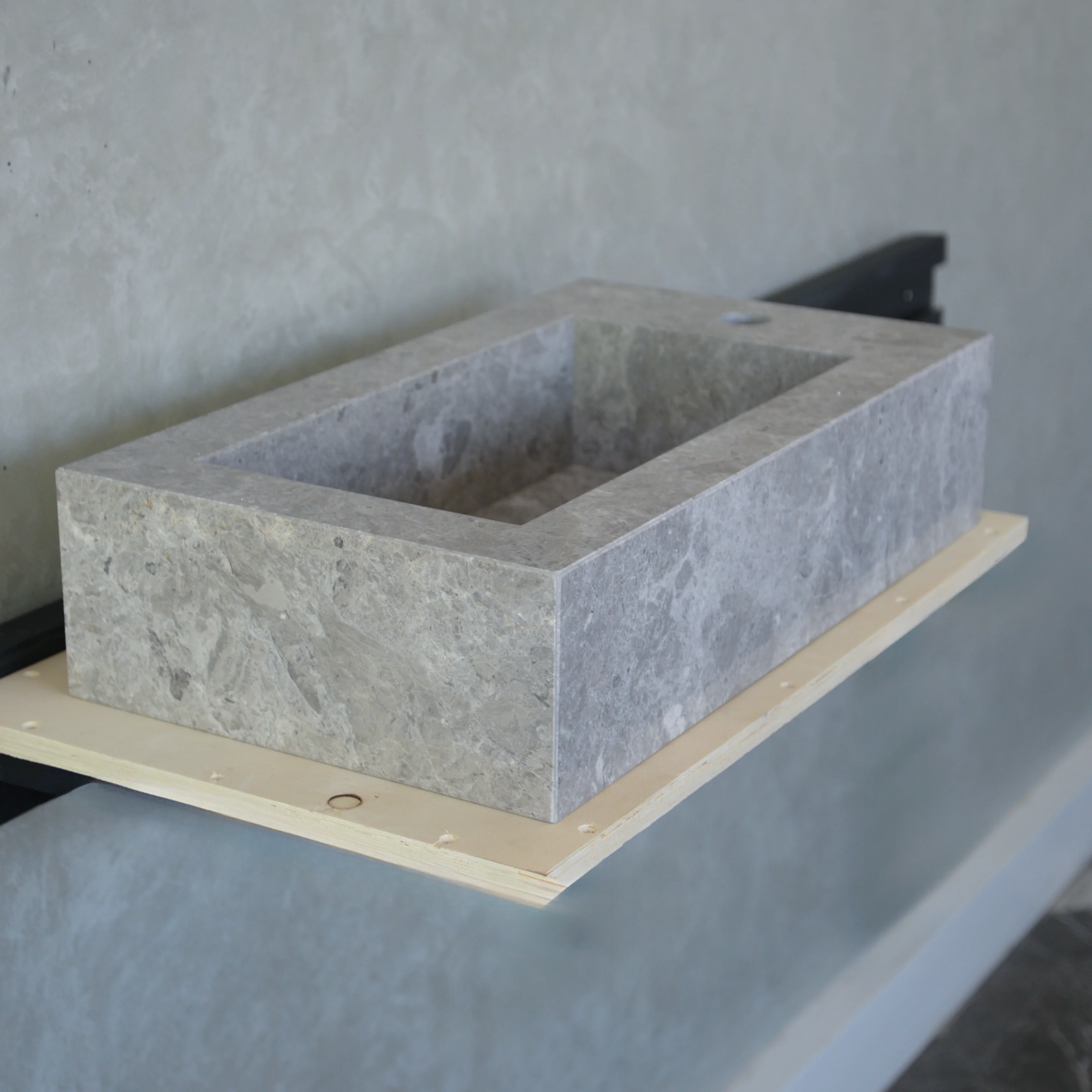 HANDCRAFTED CUSTOM TUNDRA GREY MARBLE SINK (NS-030) - Image 6