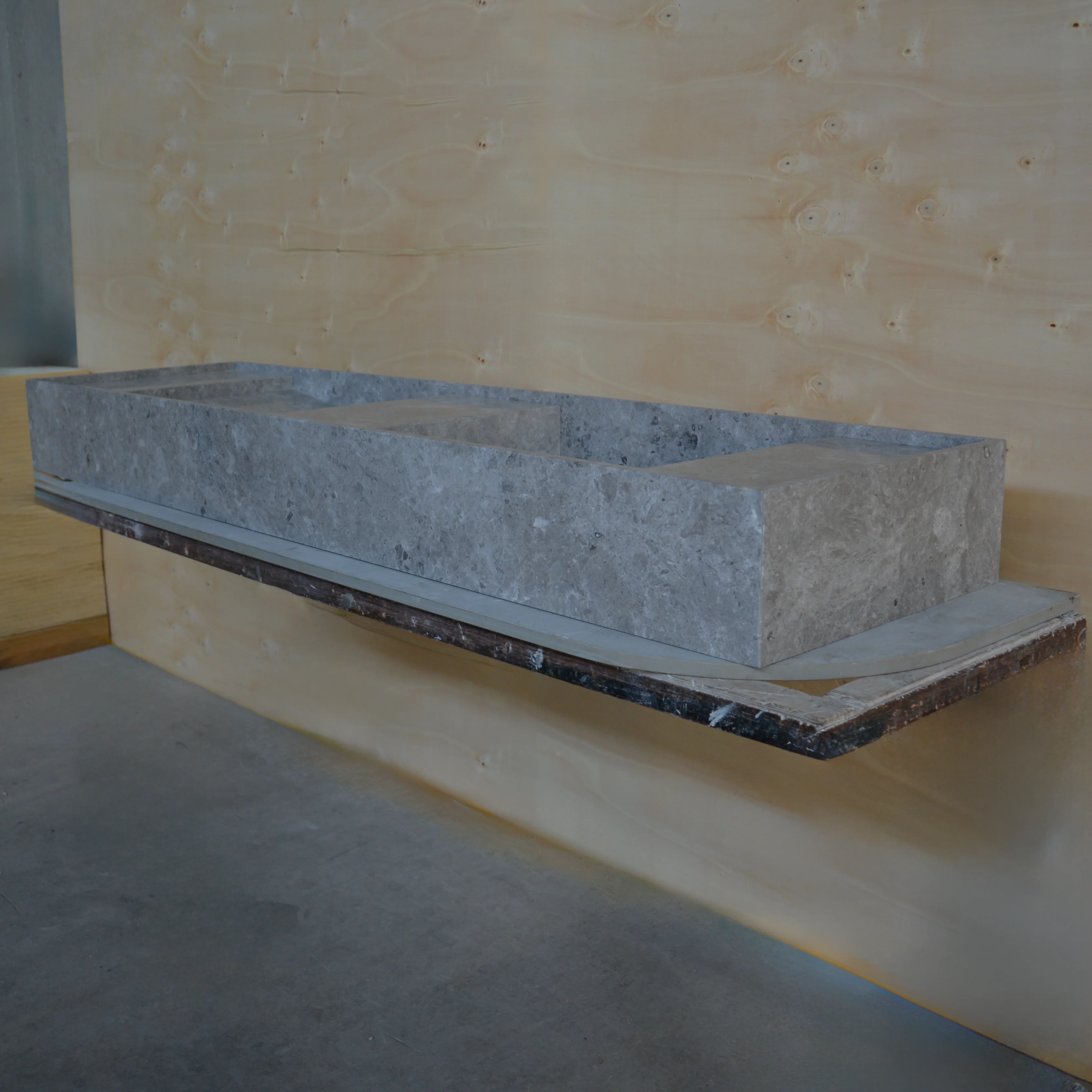HANDCRAFTED CUSTOM TUNDRA GREY MARBLE SINK (NS-155) - Image 2