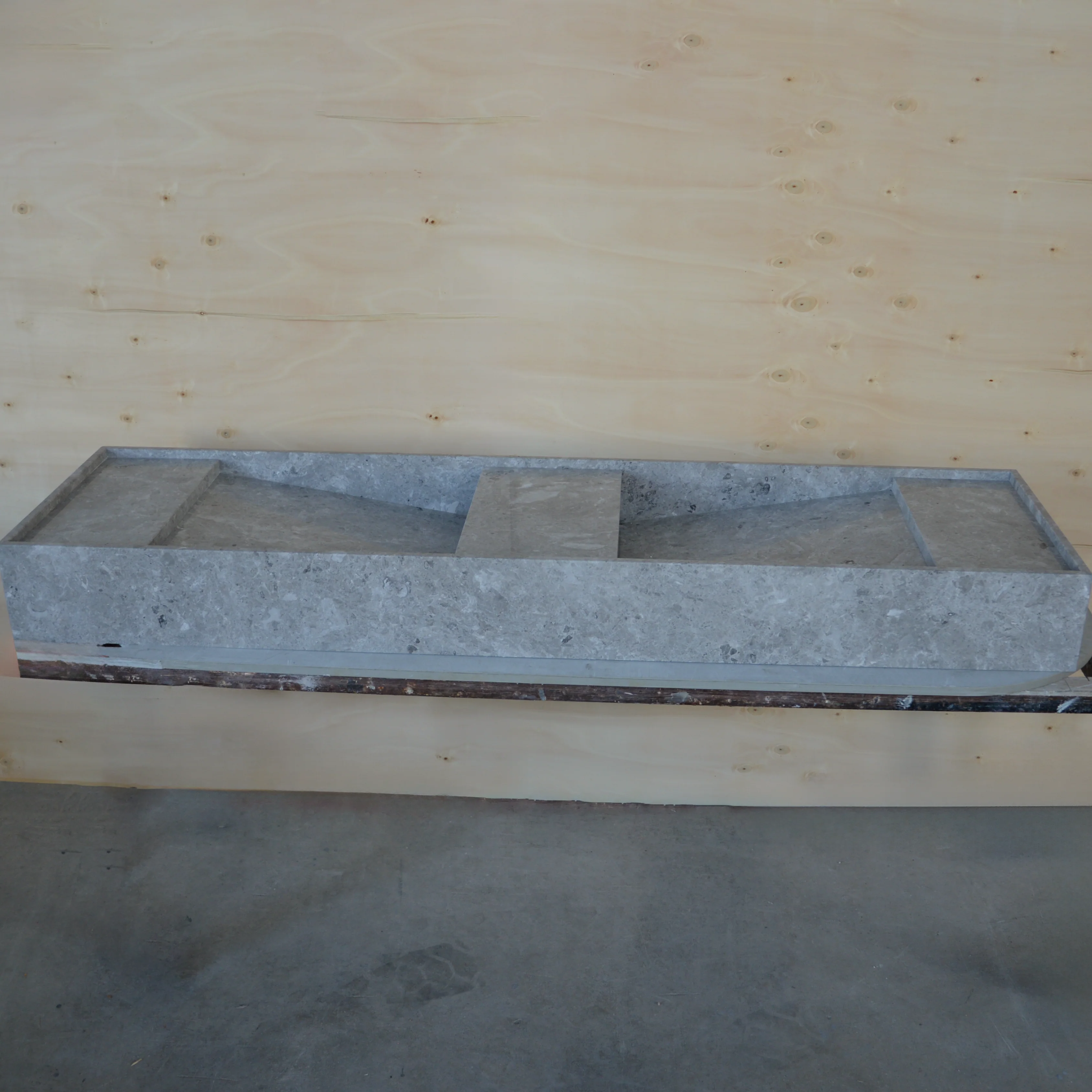HANDCRAFTED CUSTOM TUNDRA GREY MARBLE SINK (NS-155) - Image 3