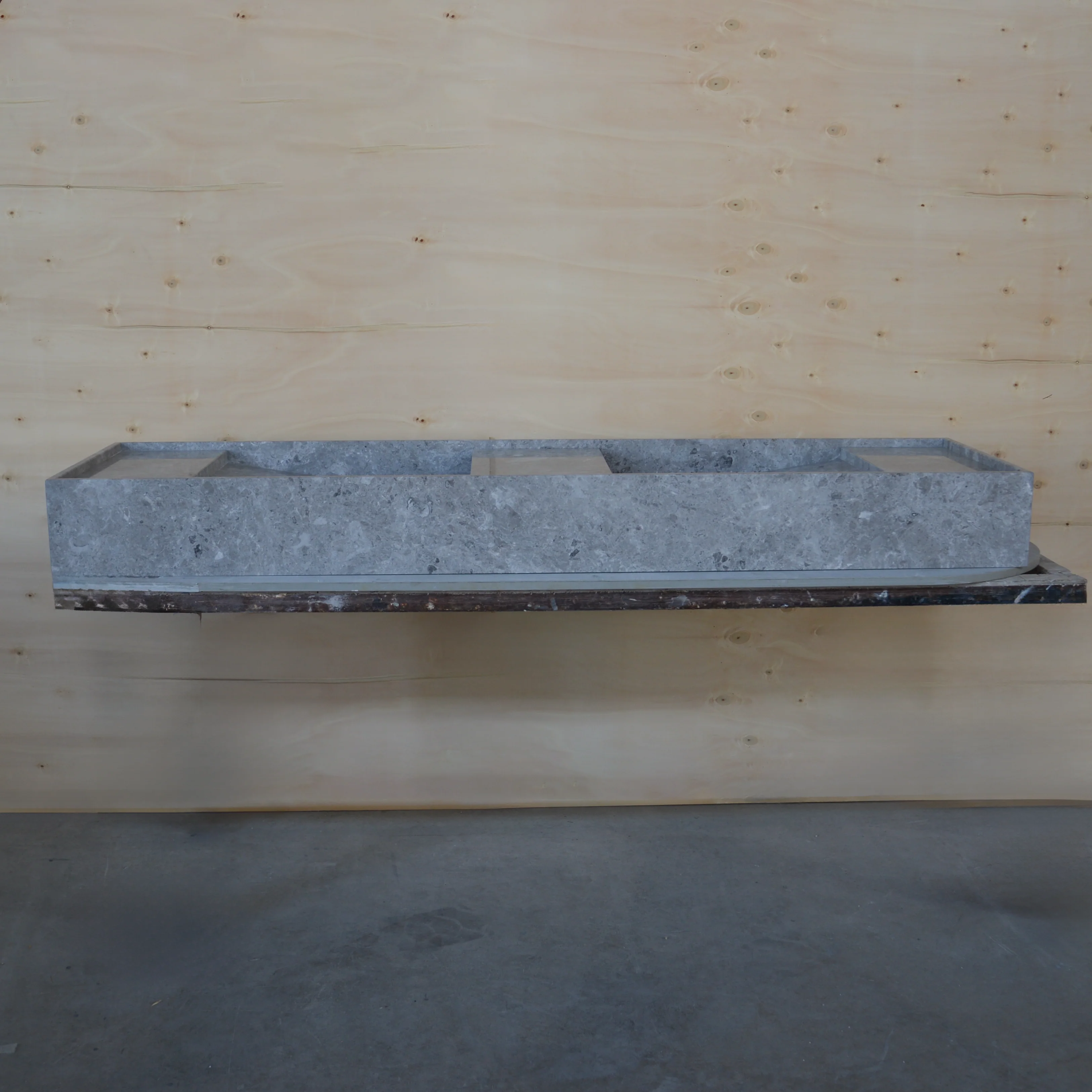 HANDCRAFTED CUSTOM TUNDRA GREY MARBLE SINK (NS-155) - Image 9