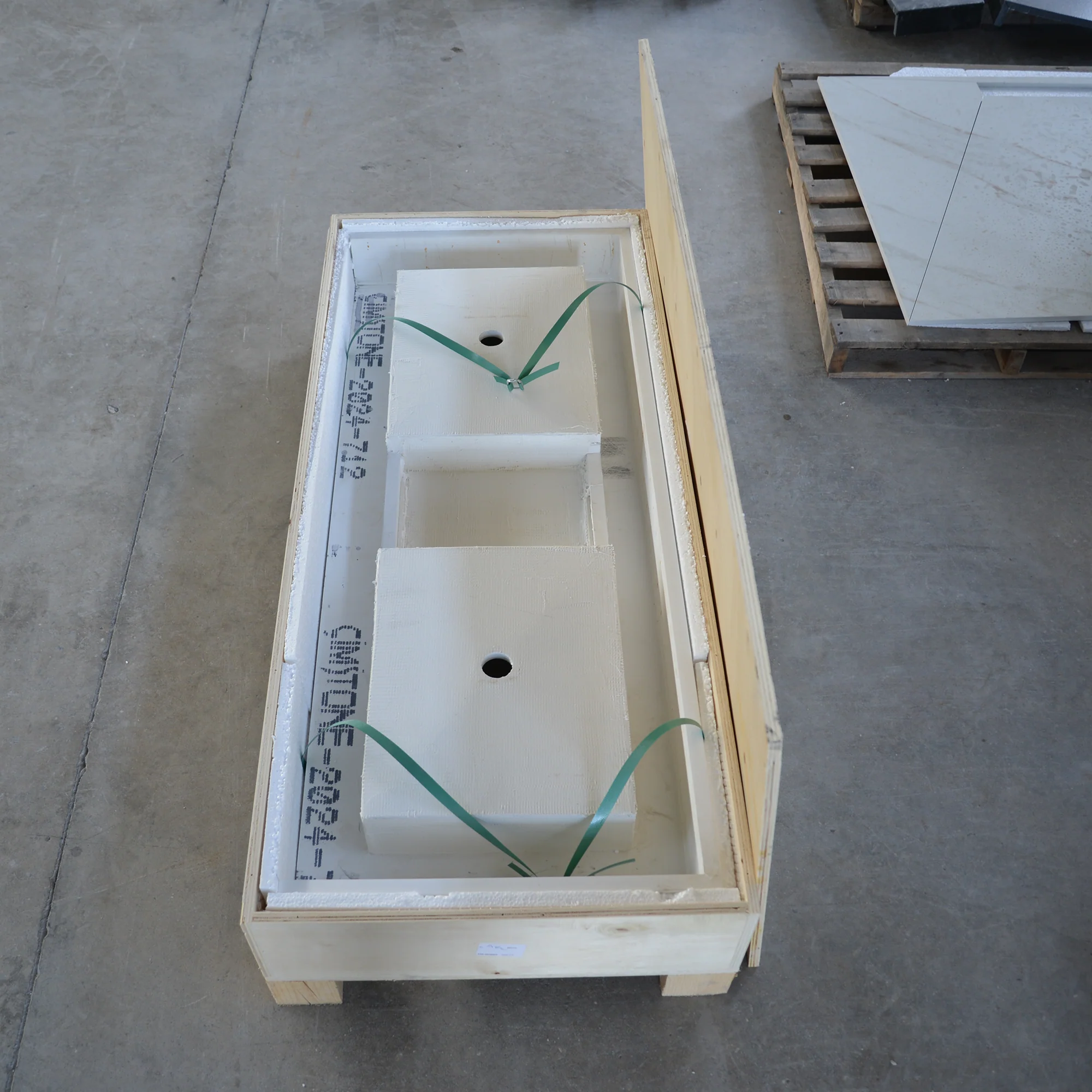 HANDCRAFTED CUSTOM WHITE QUARTZ DOUBLE SINK (QU-081) - Image 14