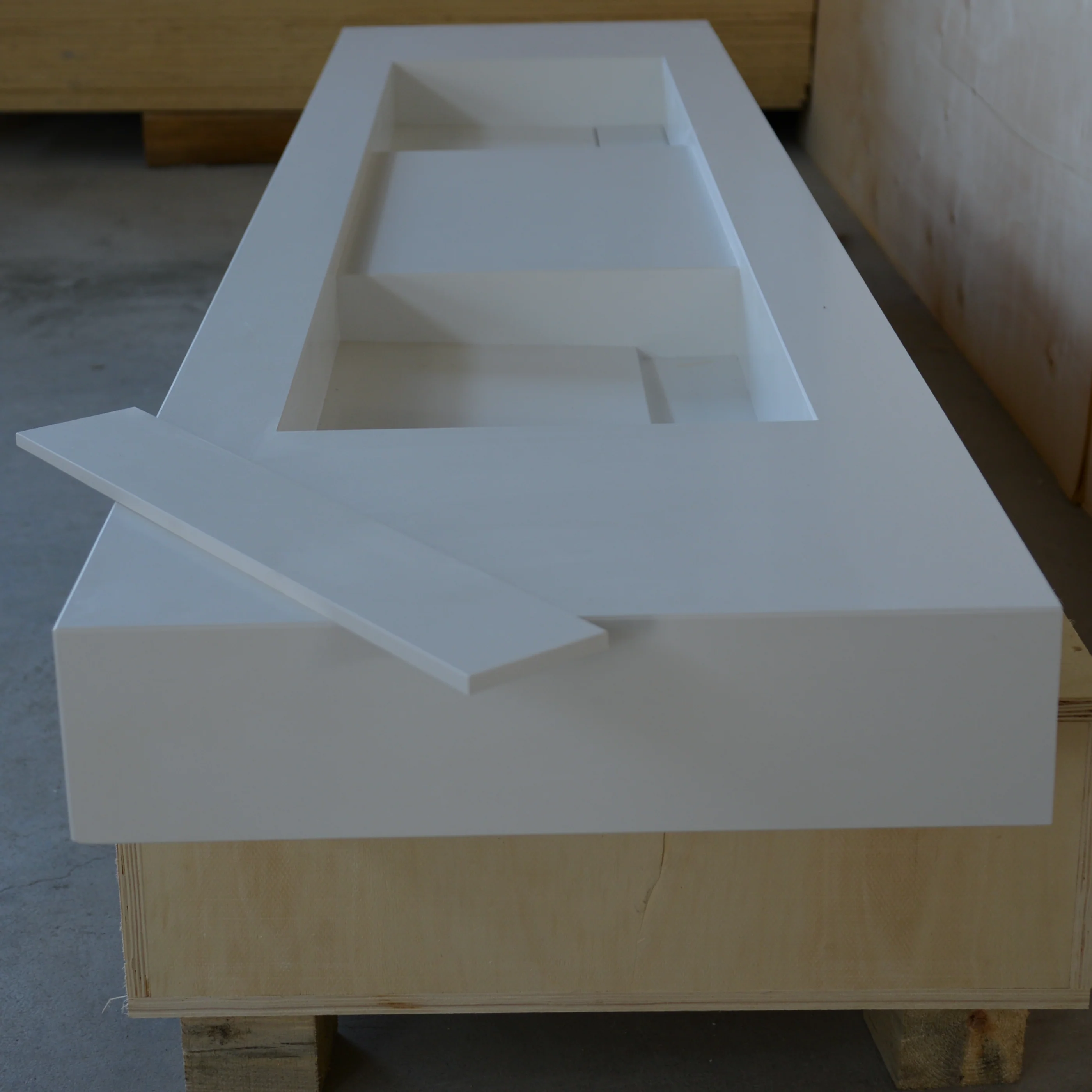 HANDCRAFTED CUSTOM WHITE QUARTZ DOUBLE SINK (QU-121) - Image 10