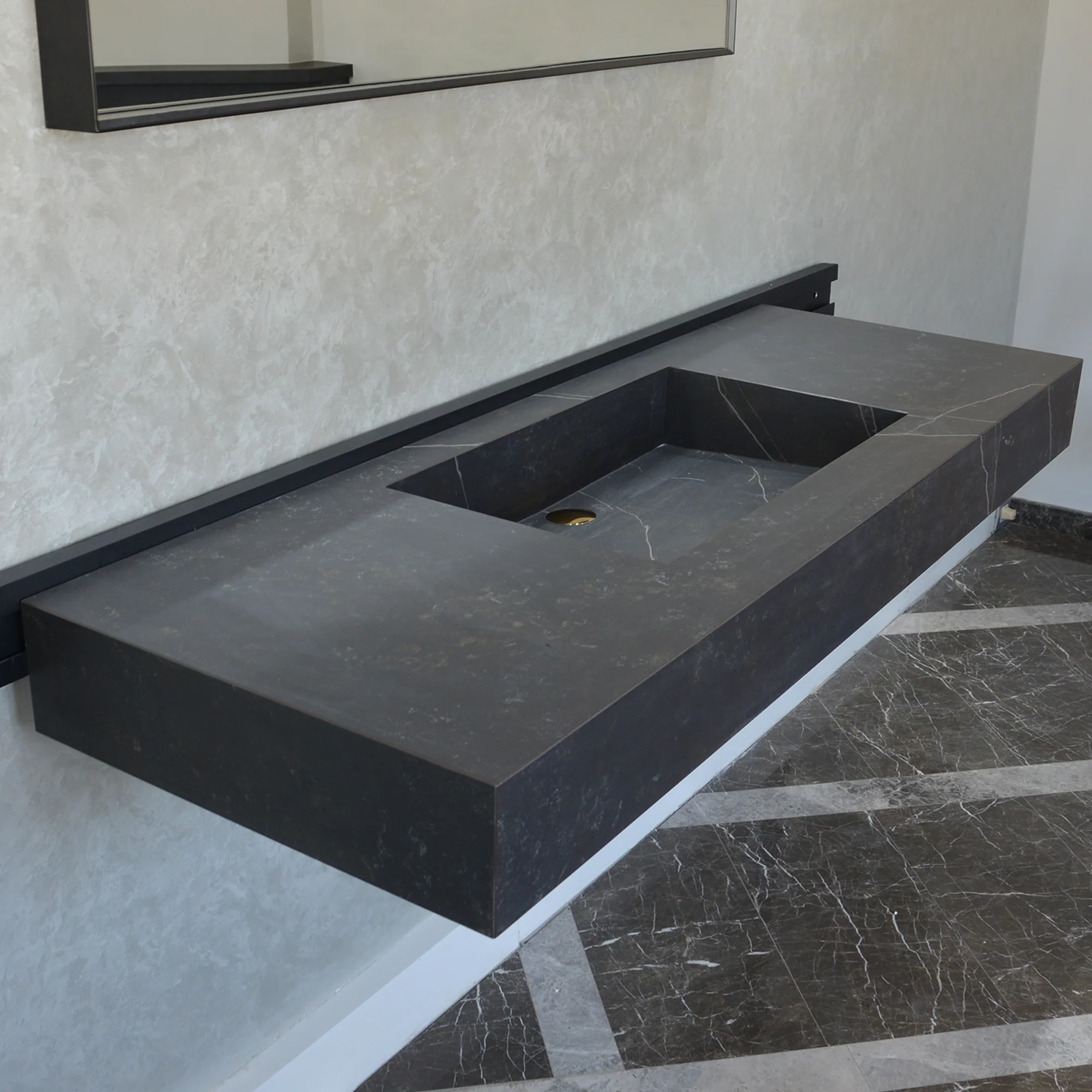 HANDCRAFTED DEKTON KELYA ENGINEERED PORCELAIN SINK (ES-067) - Image 10