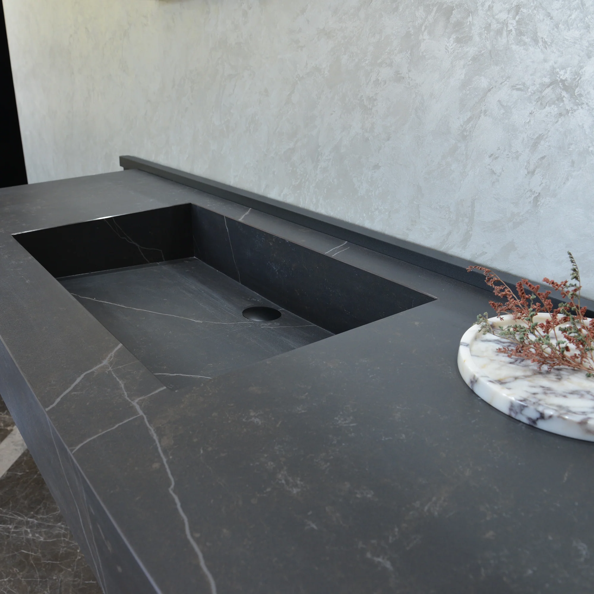 HANDCRAFTED DEKTON KELYA ENGINEERED PORCELAIN SINK (ES-067) - Image 12