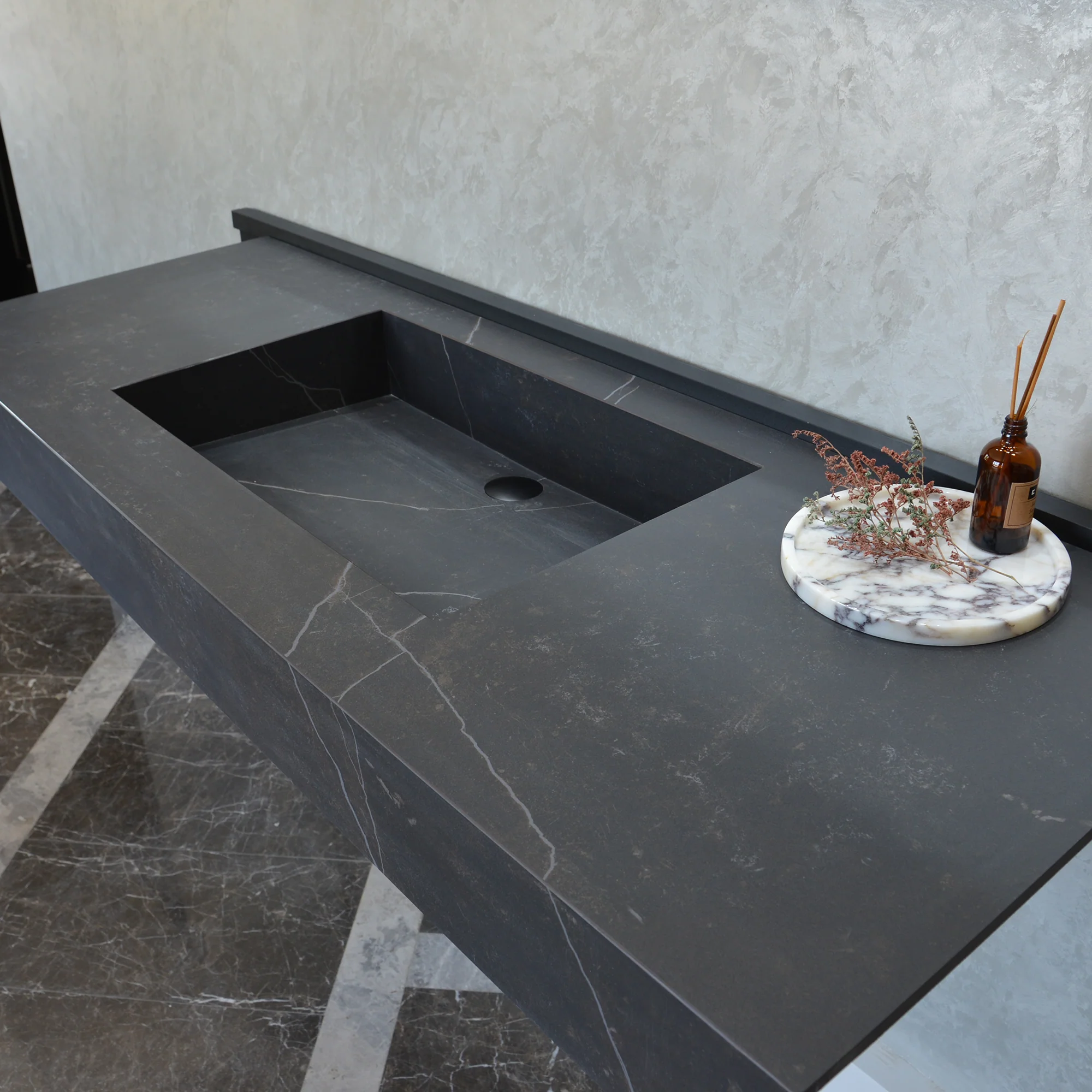 HANDCRAFTED DEKTON KELYA ENGINEERED PORCELAIN SINK (ES-067) - Image 15