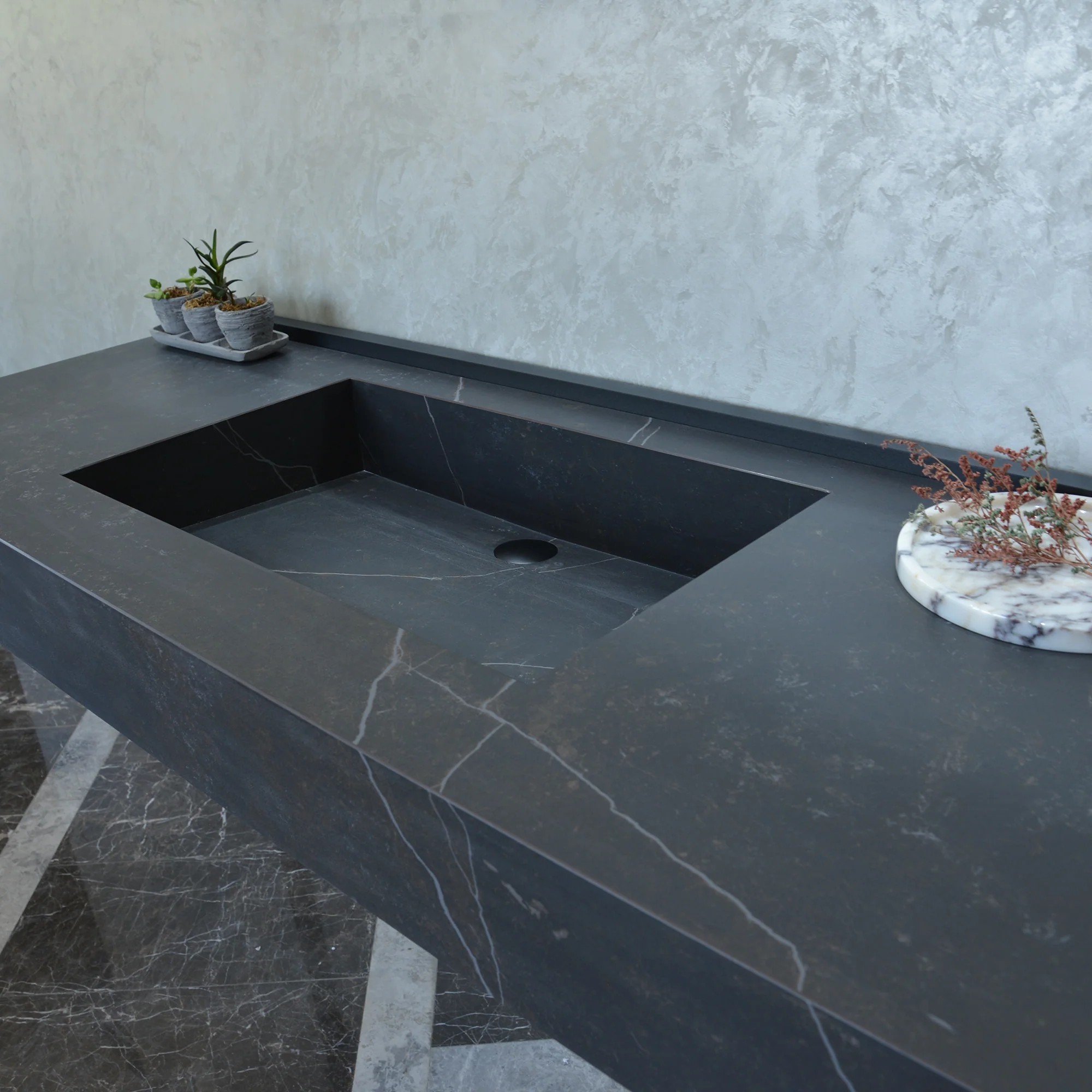 HANDCRAFTED DEKTON KELYA ENGINEERED PORCELAIN SINK (ES-067) - Image 16