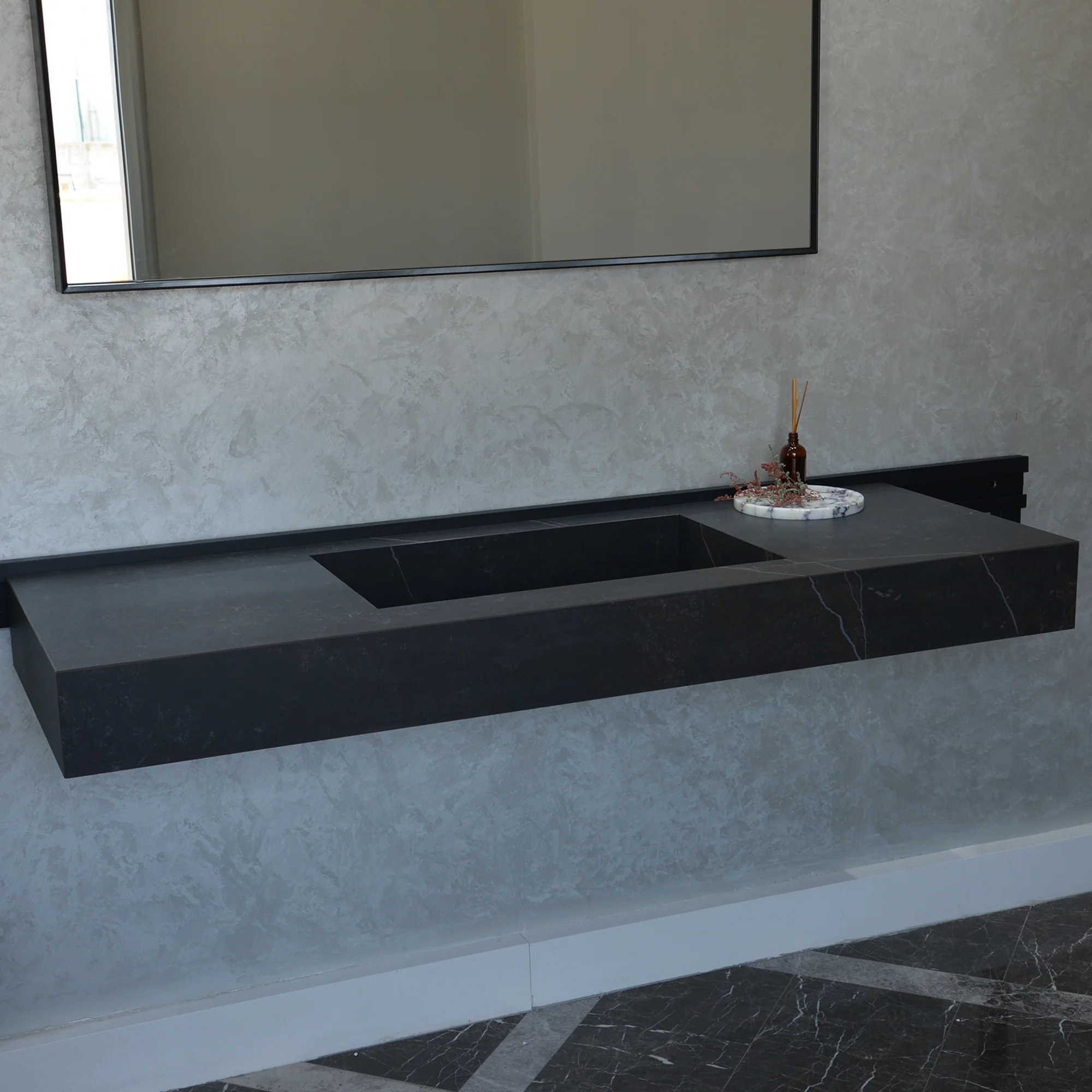 HANDCRAFTED DEKTON KELYA ENGINEERED PORCELAIN SINK (ES-067) - Image 17