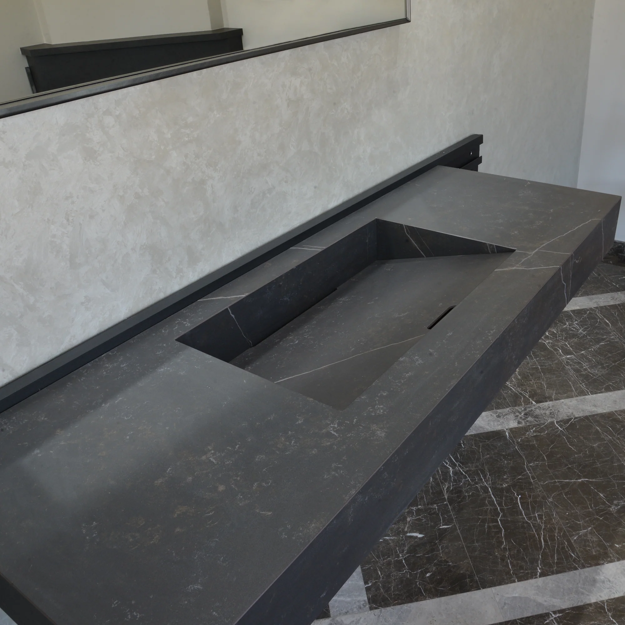 HANDCRAFTED DEKTON KELYA ENGINEERED PORCELAIN SINK (ES-067) - Image 7