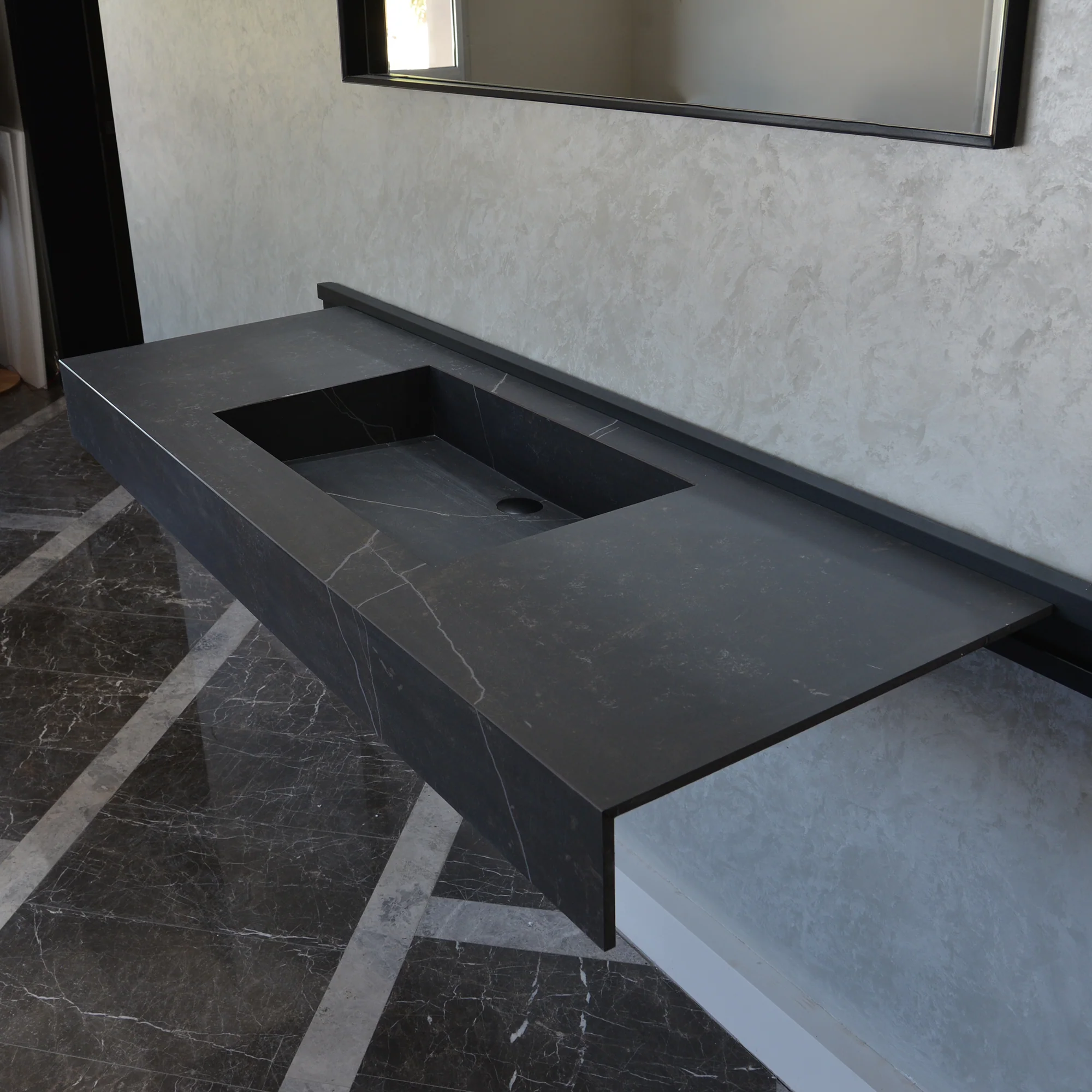 HANDCRAFTED DEKTON KELYA ENGINEERED PORCELAIN SINK (ES-067) - Image 9