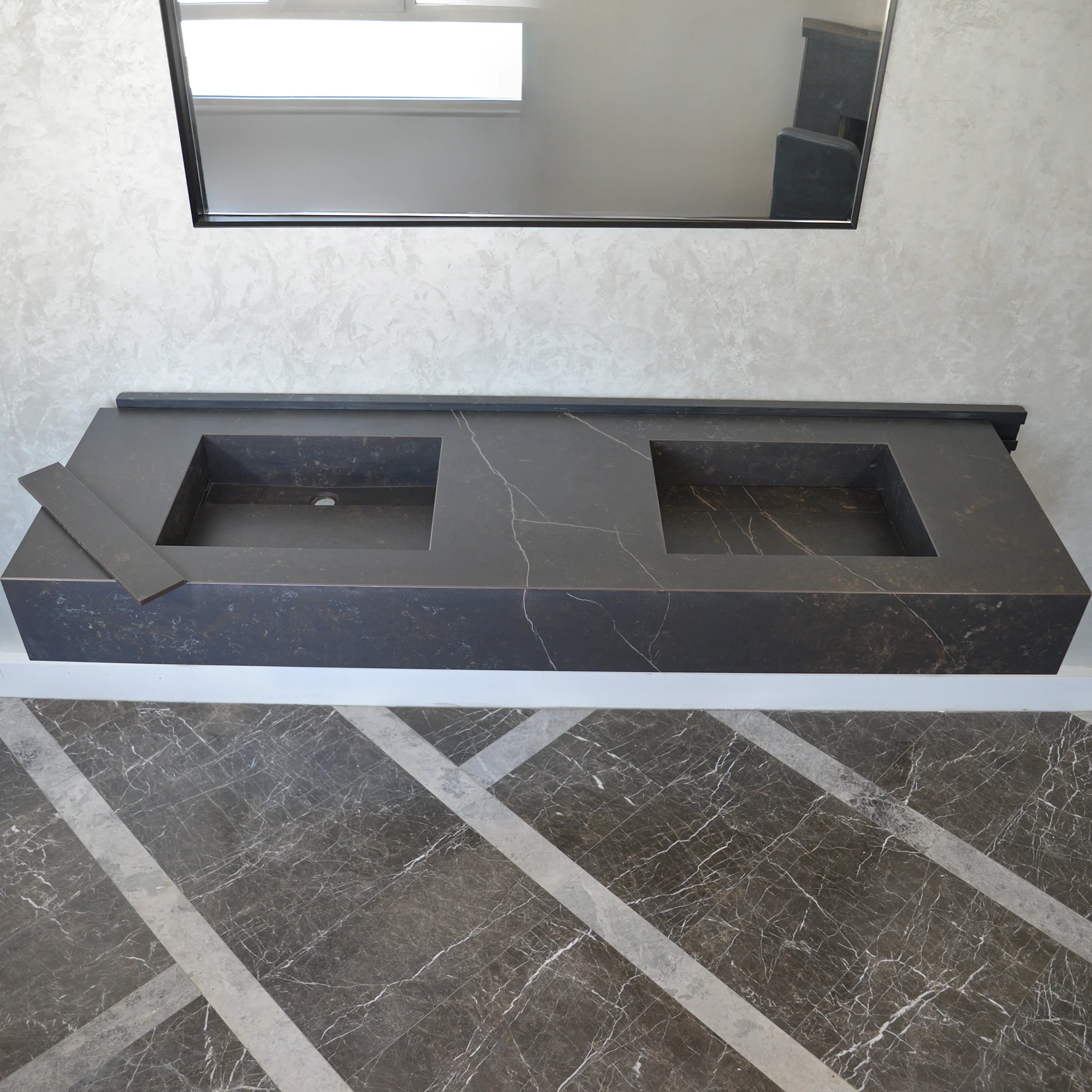 HANDCRAFTED DEKTON KELYA HIGH ENGINEERED PORCELAIN DOUBLE SINK (ES-107) - Image 4
