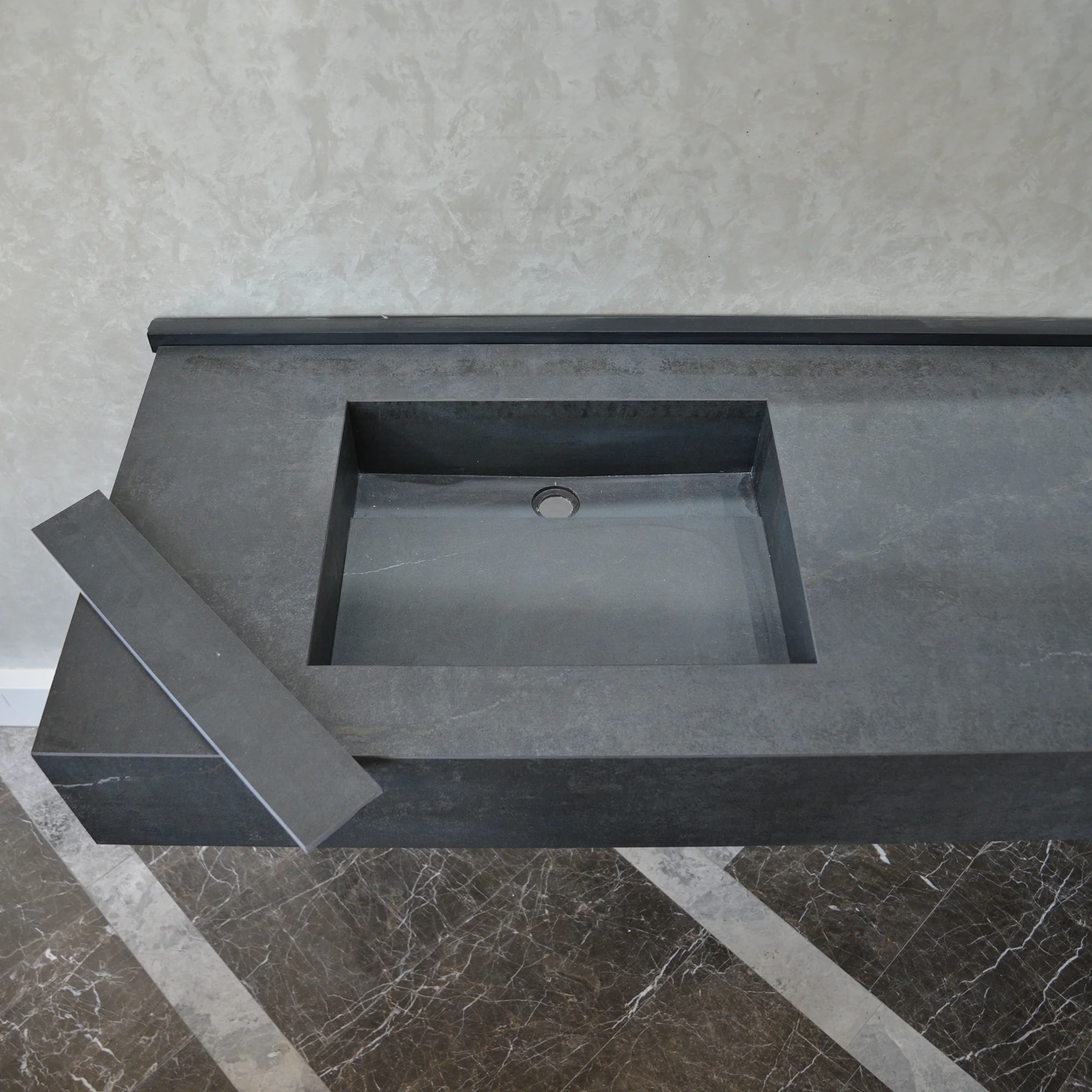 HANDCRAFTED DEKTON LAOS HIGH ENGINEERED PORCELAIN DOUBLE SINK (ES-109) - Image 8