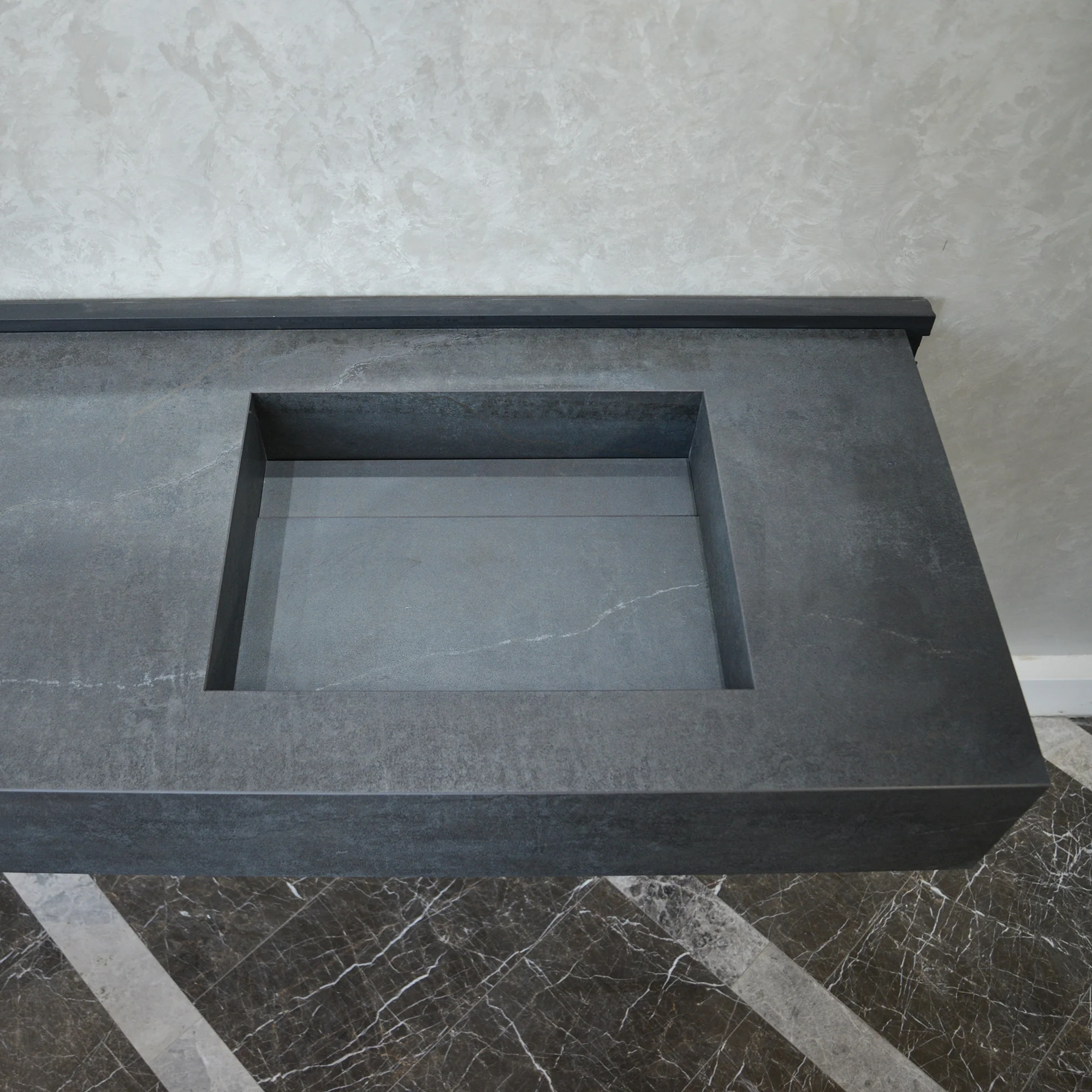 HANDCRAFTED DEKTON LAOS HIGH ENGINEERED PORCELAIN DOUBLE SINK (ES-109) - Image 9