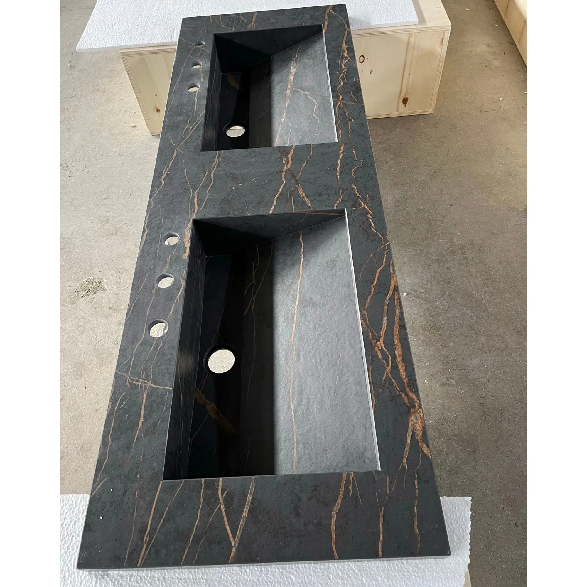 HANDCRAFTED DEKTON LAURENT ENGINEERED PORCELAIN SINK (ES-057) - Image 8
