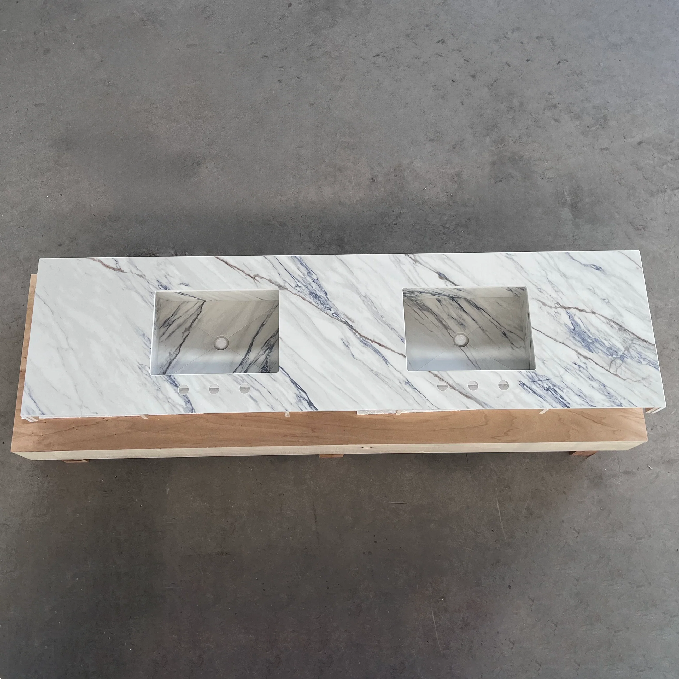 HANDCRAFTED DEKTON ONIRIKA TRANCE ENGINEERED PORCELAIN DOUBLE SINK (ES-094) - Image 3