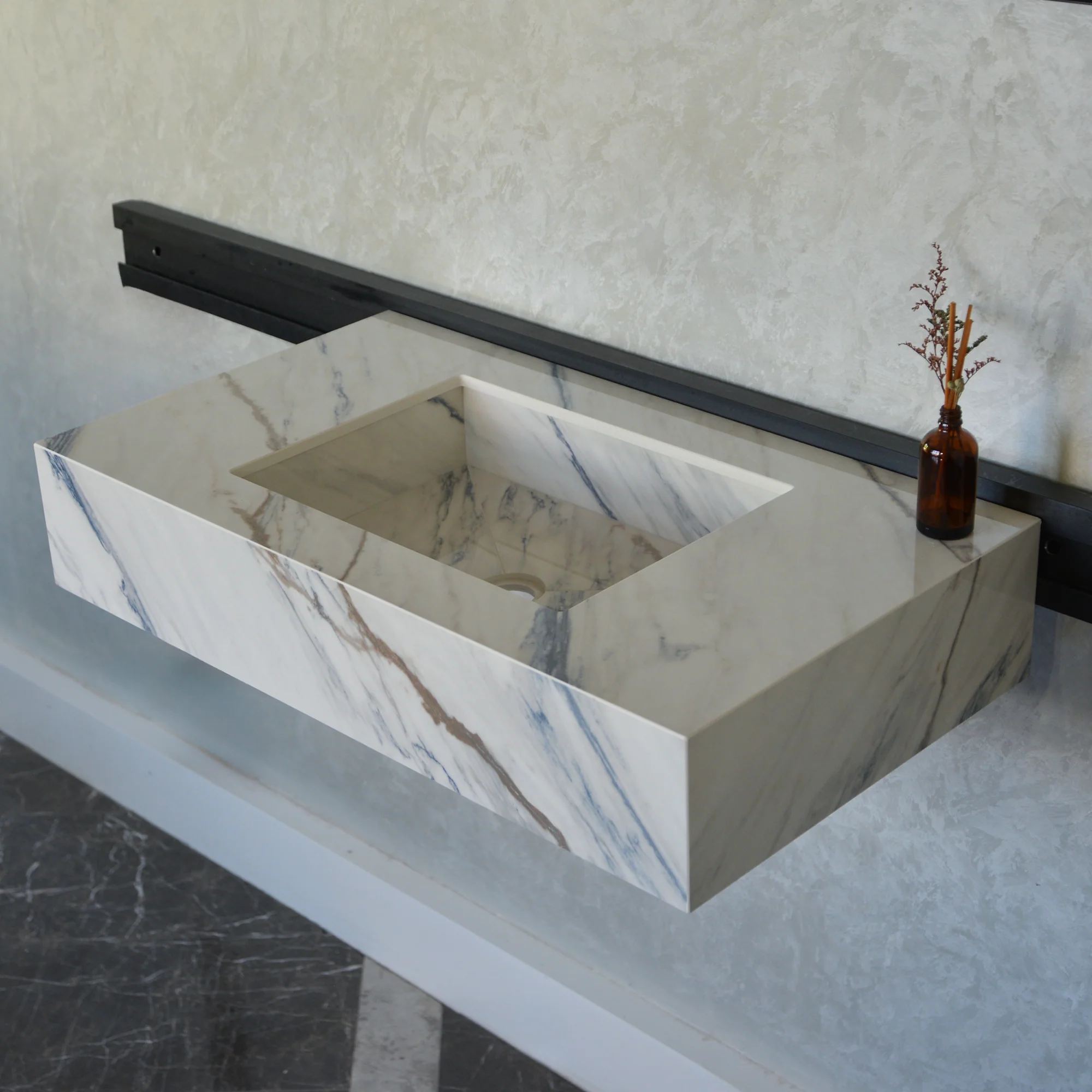 HANDCRAFTED DEKTON ONIRIKA TRANCE ENGINEERED PORCELAIN SINK (ES-035) - Image 2