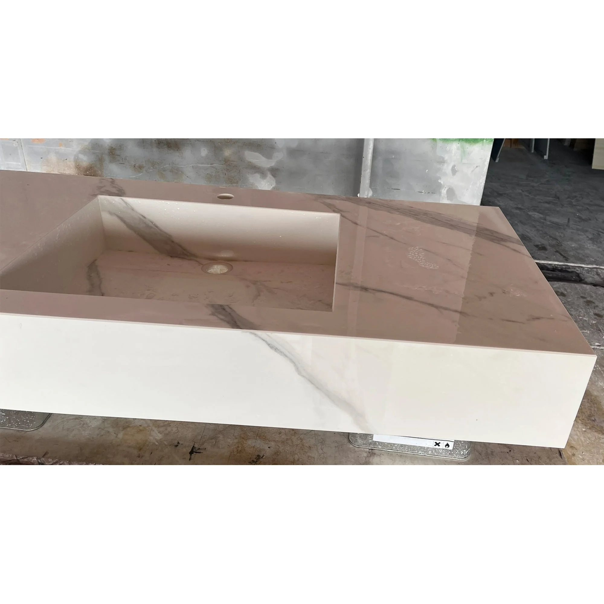HANDCRAFTED EXTRA STATUARIO HIGH ENGINEERED PORCELAIN SINK (ES-059) - Image 5