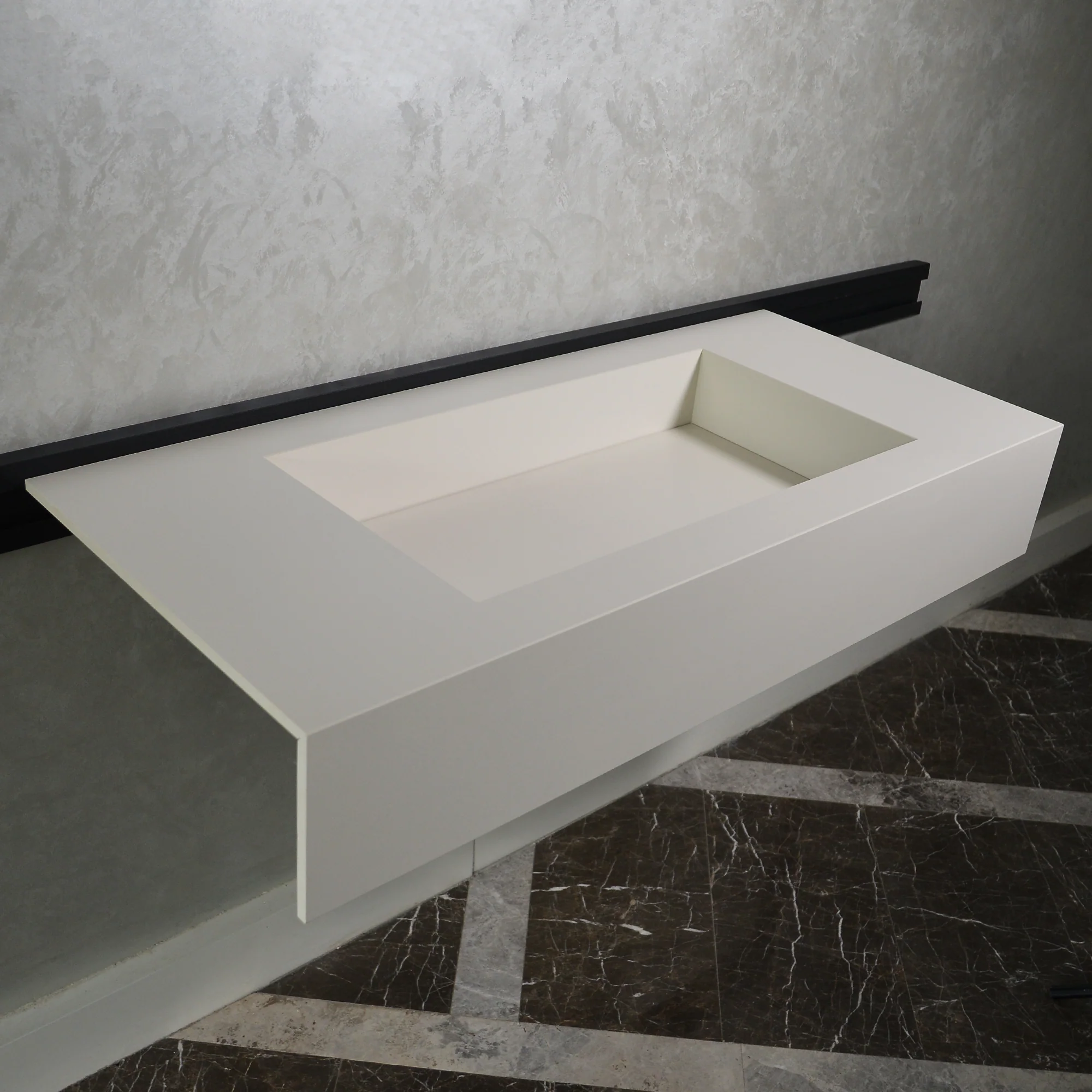 HANDCRAFTED INFINITY ABSOLUTE WHITE ENGINEERED PORCELAIN SINK (ES-062) - Image 10