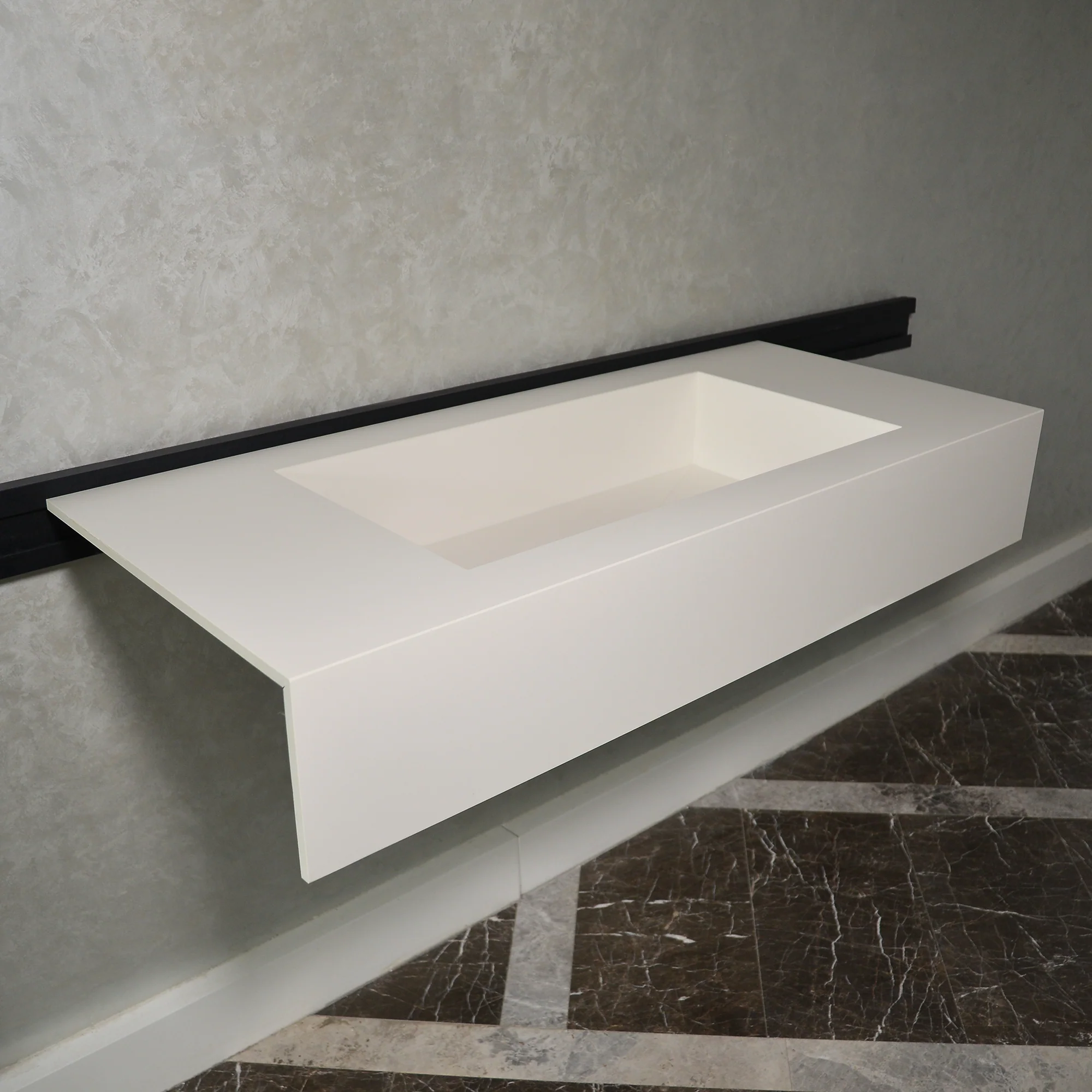 HANDCRAFTED INFINITY ABSOLUTE WHITE ENGINEERED PORCELAIN SINK (ES-062) - Image 2