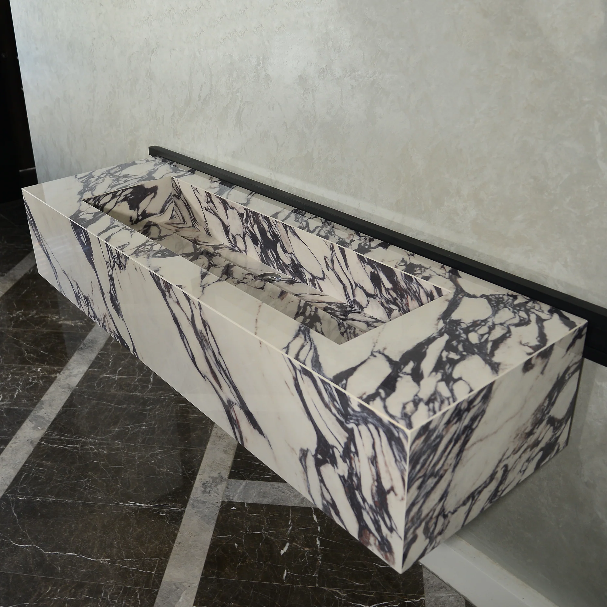 Handcrafted Infinity - Calacatta Viola Engineered Porcelain Sink (ES-095) - Image 6