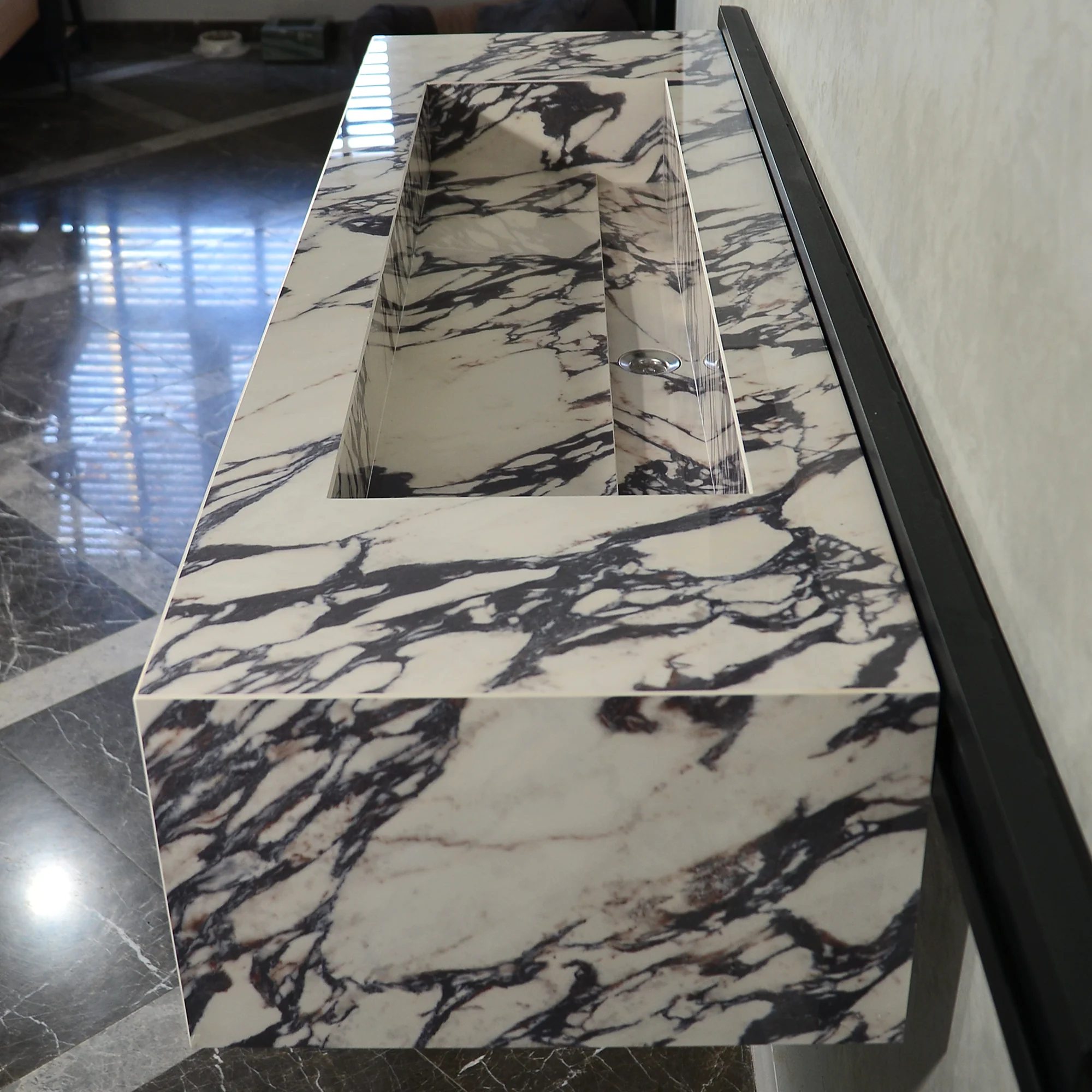 Handcrafted Infinity - Calacatta Viola Engineered Porcelain Sink (ES-095) - Image 7