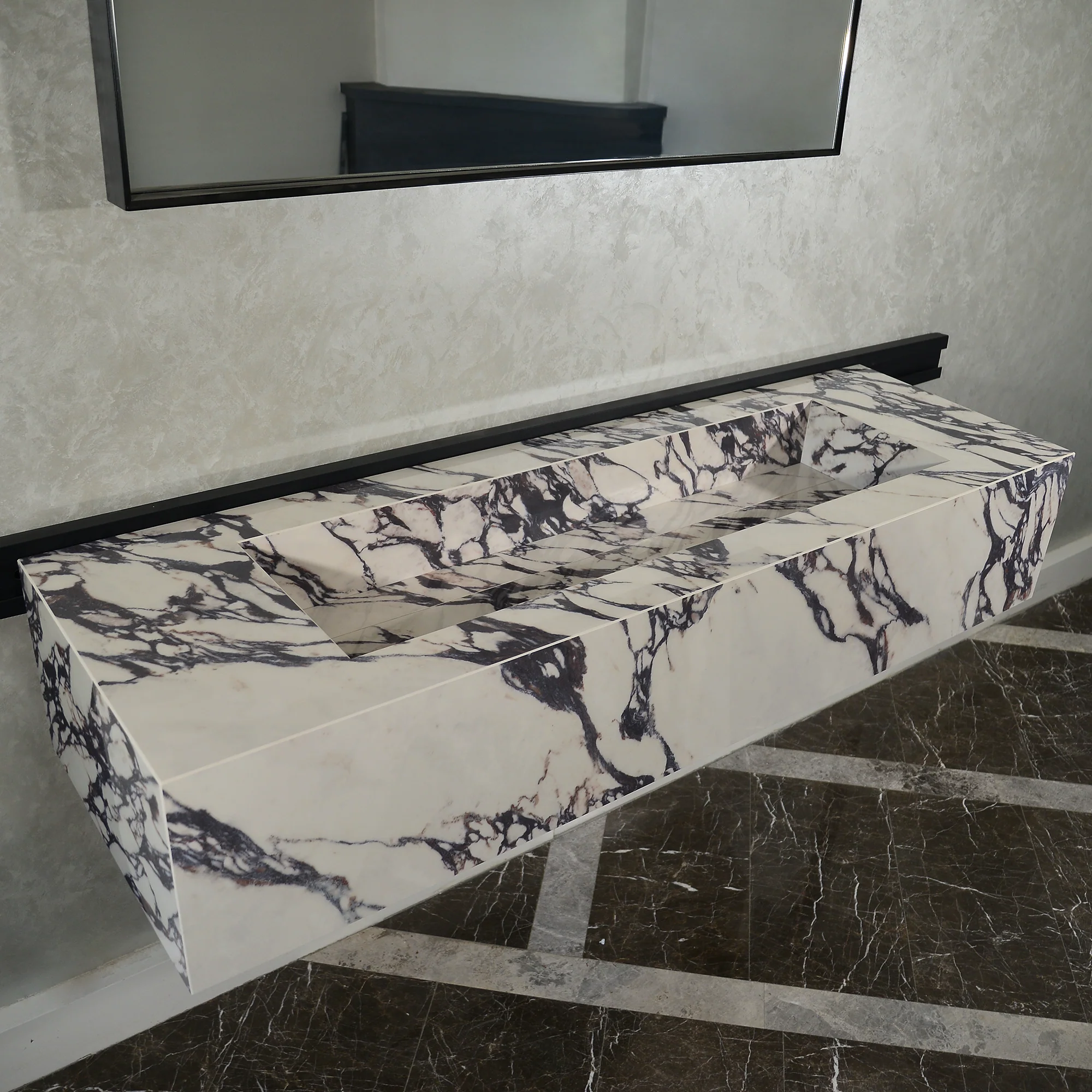 Handcrafted Infinity - Calacatta Viola Engineered Porcelain Sink (ES-095) - Image 9