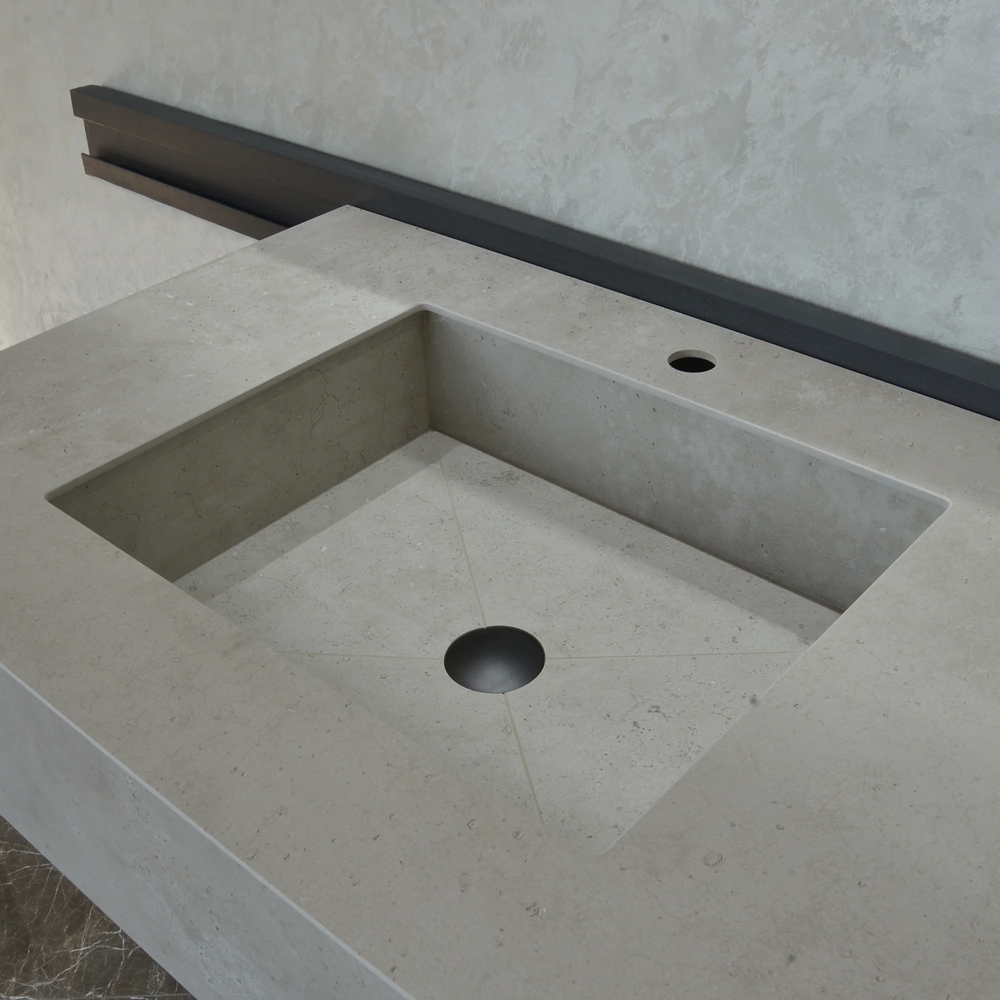 HANDCRAFTED INFINITY – CONCRETE GREY ENGINEERED PORCELAIN SINK (ES-054) - Image 5
