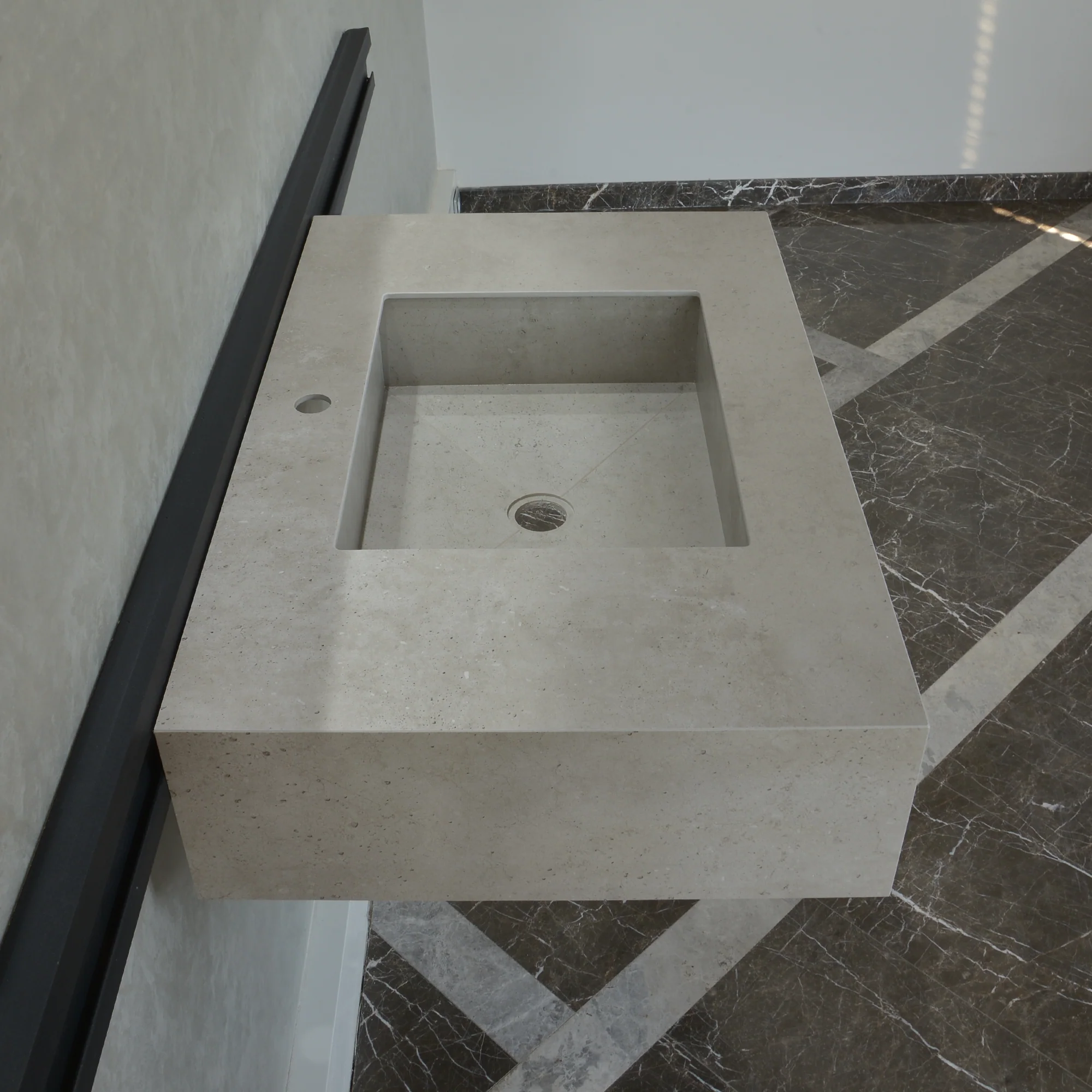 HANDCRAFTED INFINITY – CONCRETE GREY ENGINEERED PORCELAIN SINK (ES-054) - Image 6
