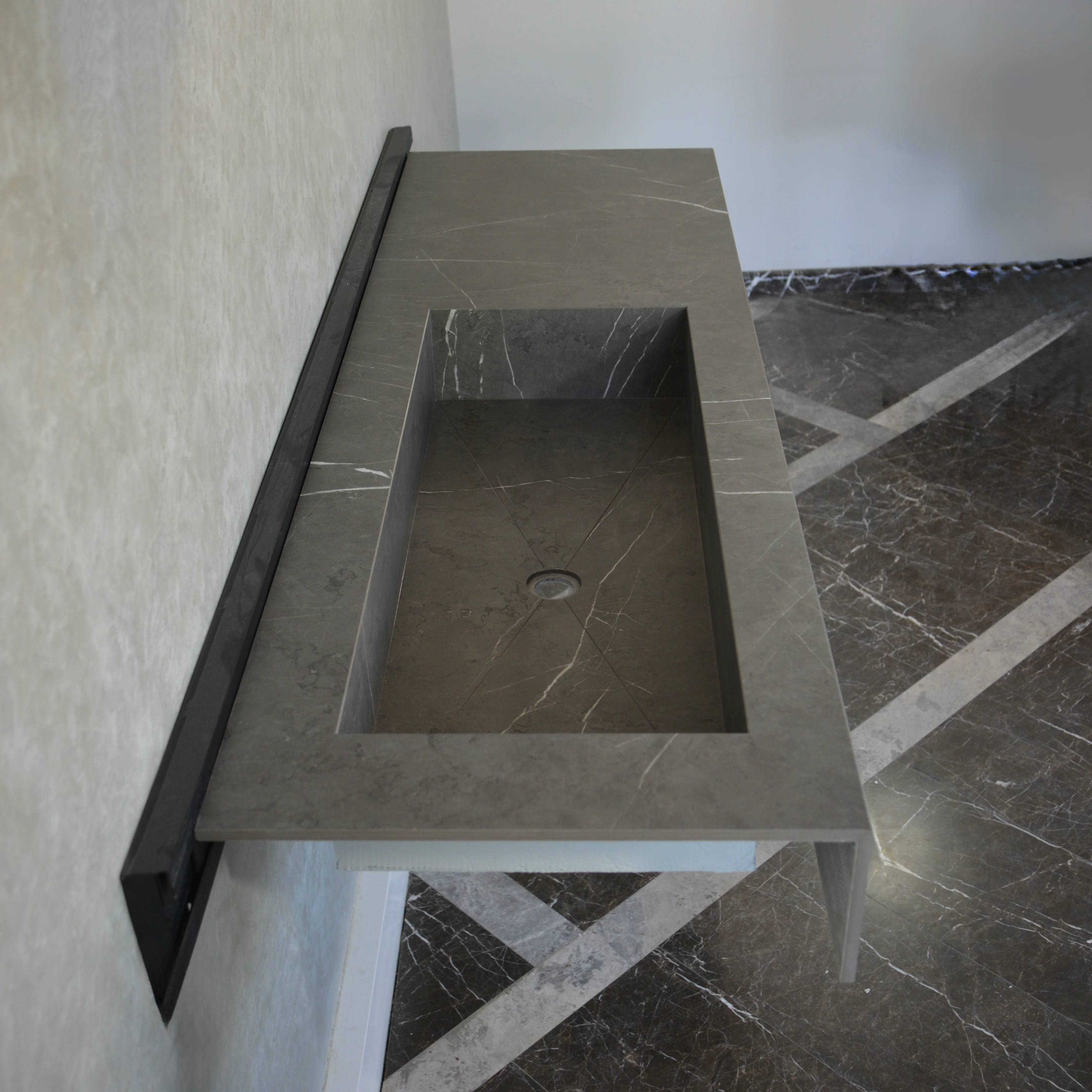 HANDCRAFTED INFINITY PIETRA GREY HIGH ENGINEERED STONE SINK (ES-084) - Image 5