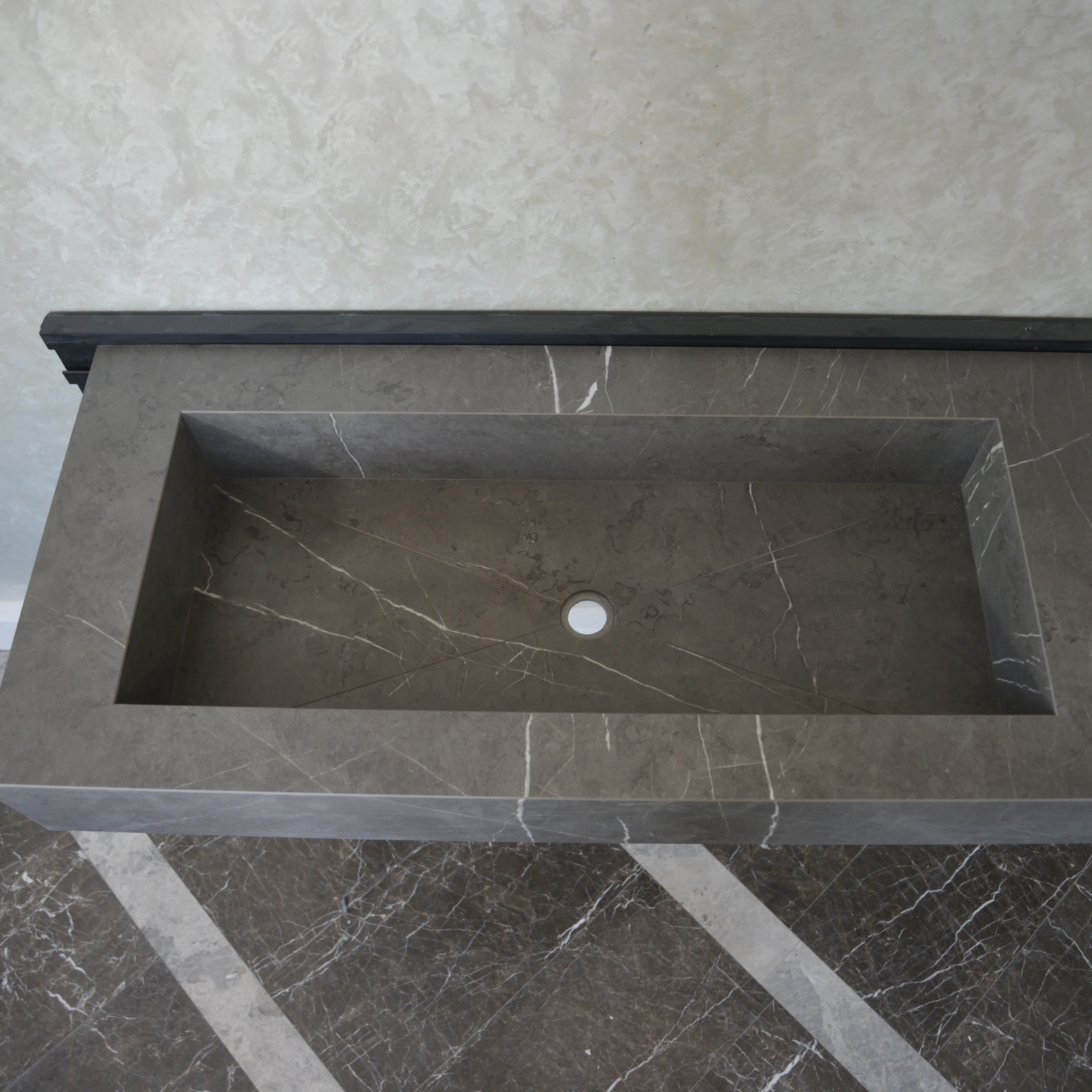 HANDCRAFTED INFINITY PIETRA GREY HIGH ENGINEERED STONE SINK (ES-084) - Image 6