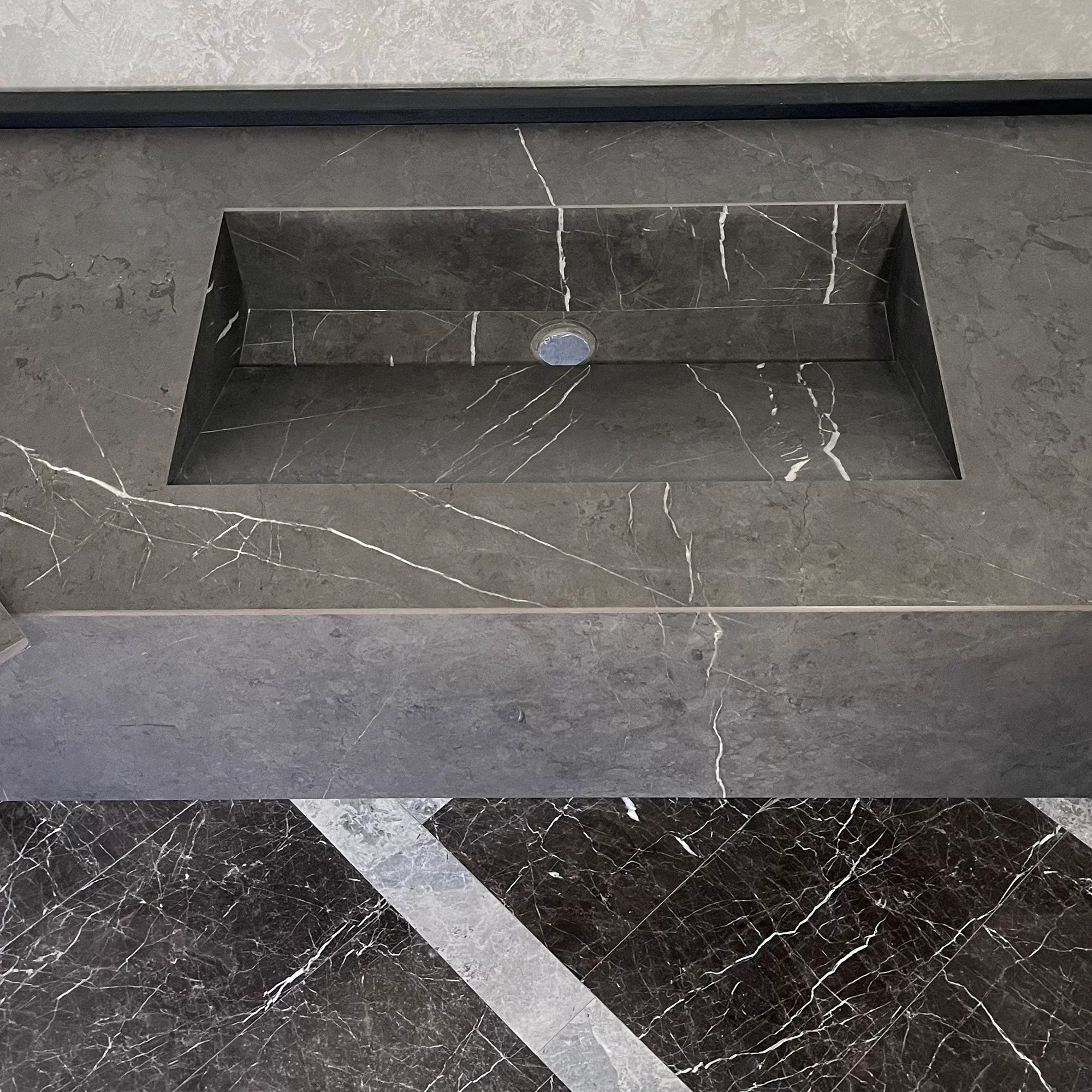 HANDCRAFTED INFINITY PIETRA GREY HIGH ENGINEERED STONE SINK (ES-100) - Image 2
