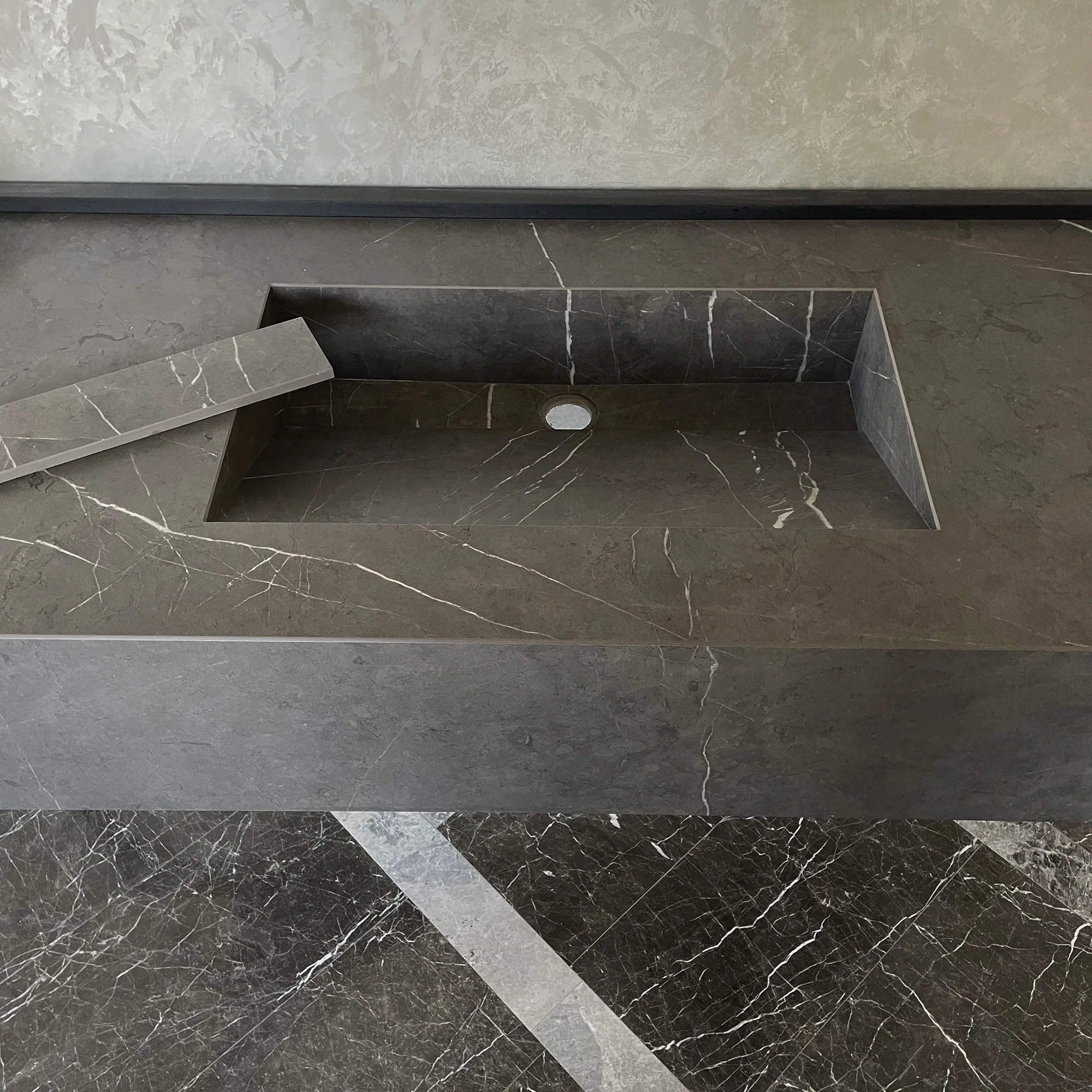 HANDCRAFTED INFINITY PIETRA GREY HIGH ENGINEERED STONE SINK (ES-100) - Image 5