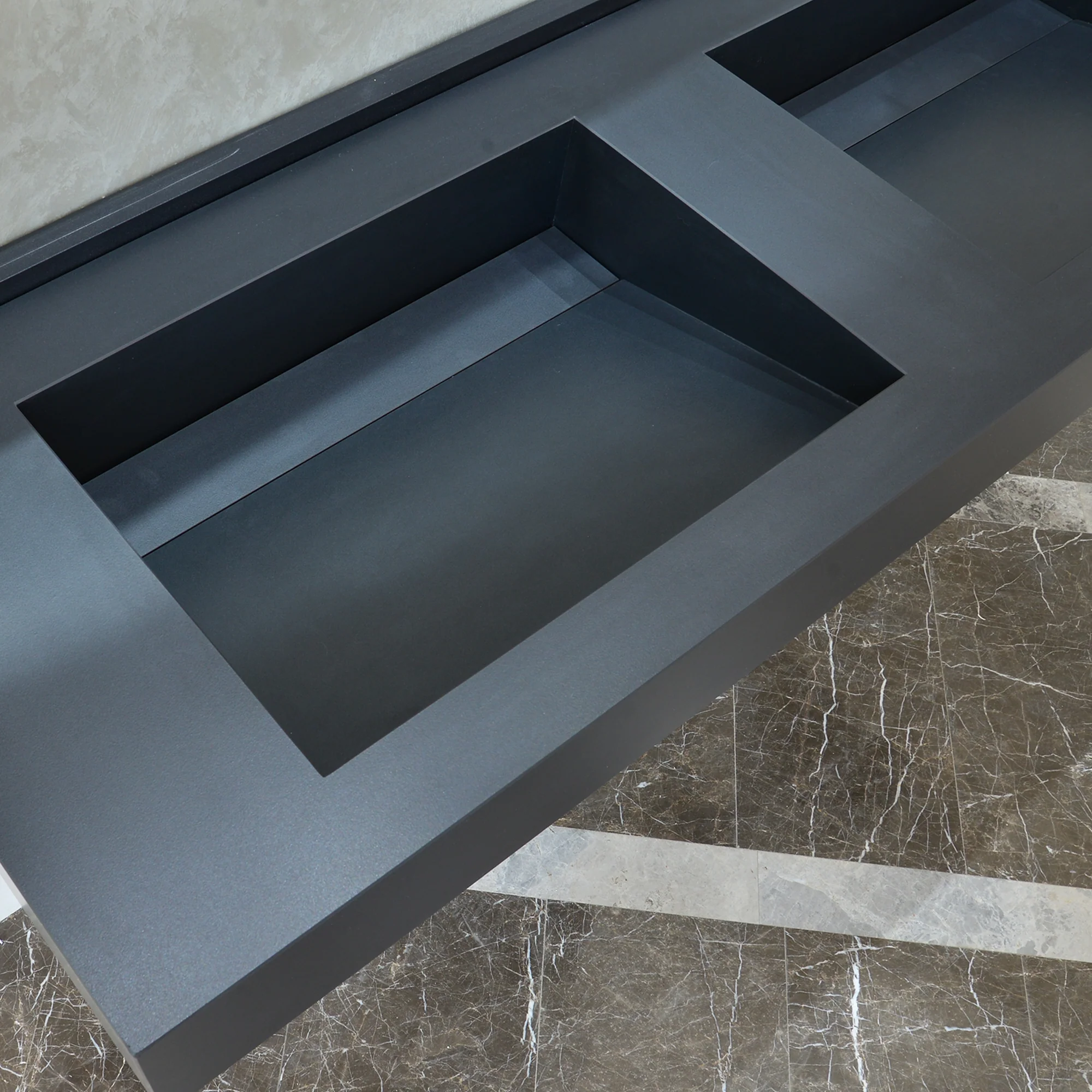 HANDCRAFTED INFINITY – TOTAL BLACK ENGINEERED PORCELAIN SINK (ES-080) - Image 2