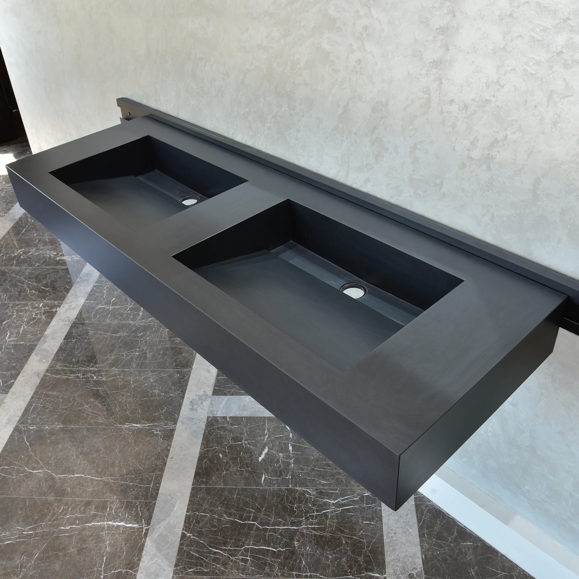 HANDCRAFTED INFINITY – TOTAL BLACK ENGINEERED PORCELAIN SINK (ES-080) - Image 4