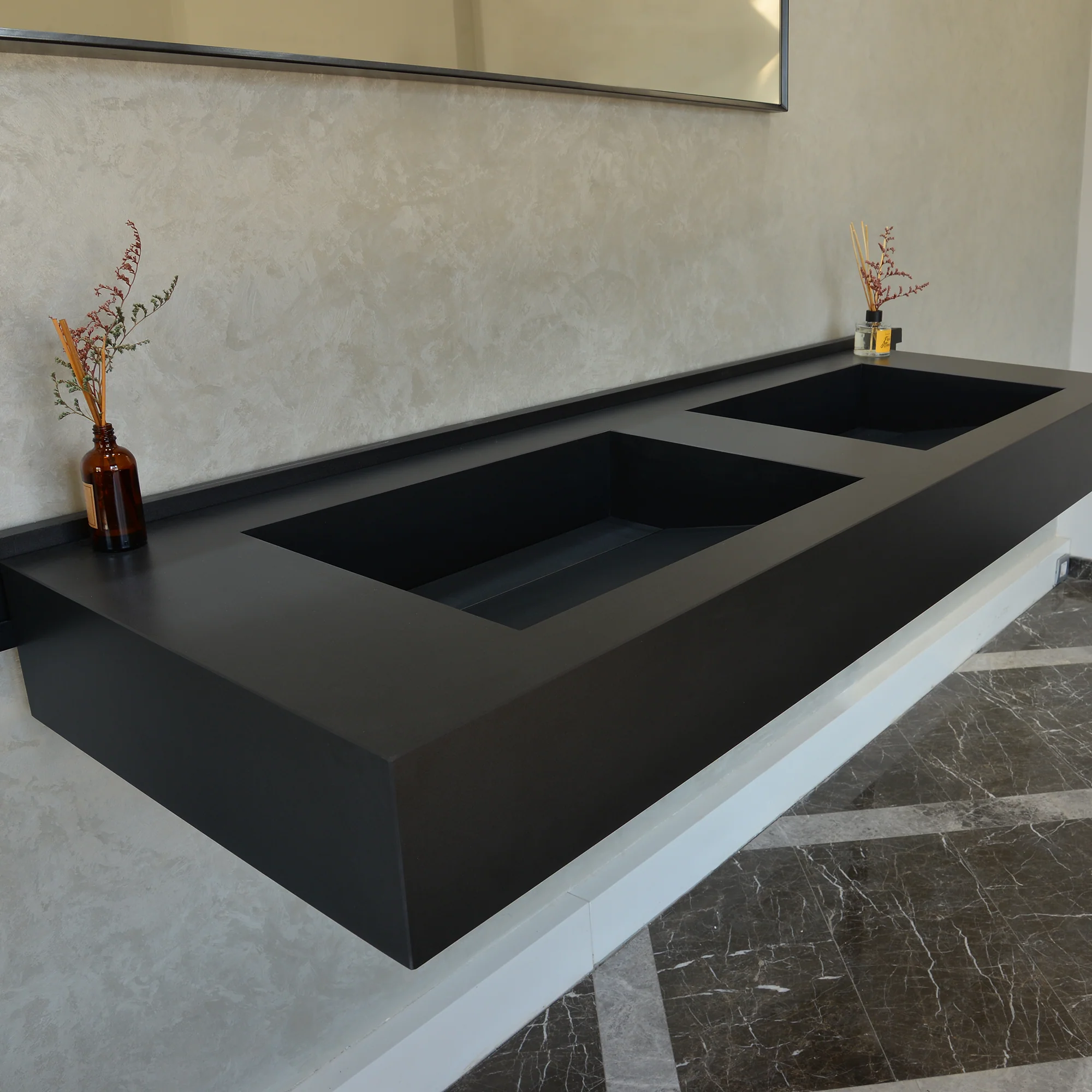 HANDCRAFTED INFINITY – TOTAL BLACK ENGINEERED PORCELAIN SINK (ES-080) - Image 6