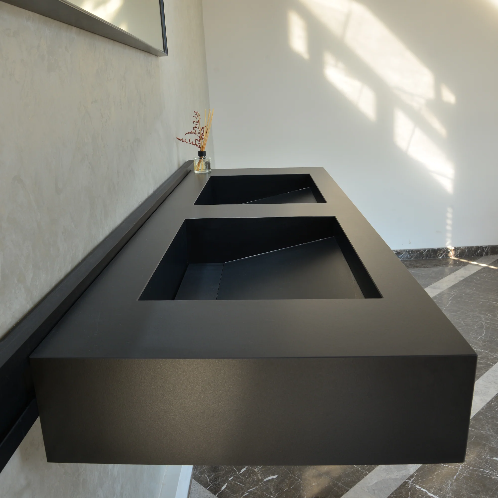 HANDCRAFTED INFINITY – TOTAL BLACK ENGINEERED PORCELAIN SINK (ES-080) - Image 8