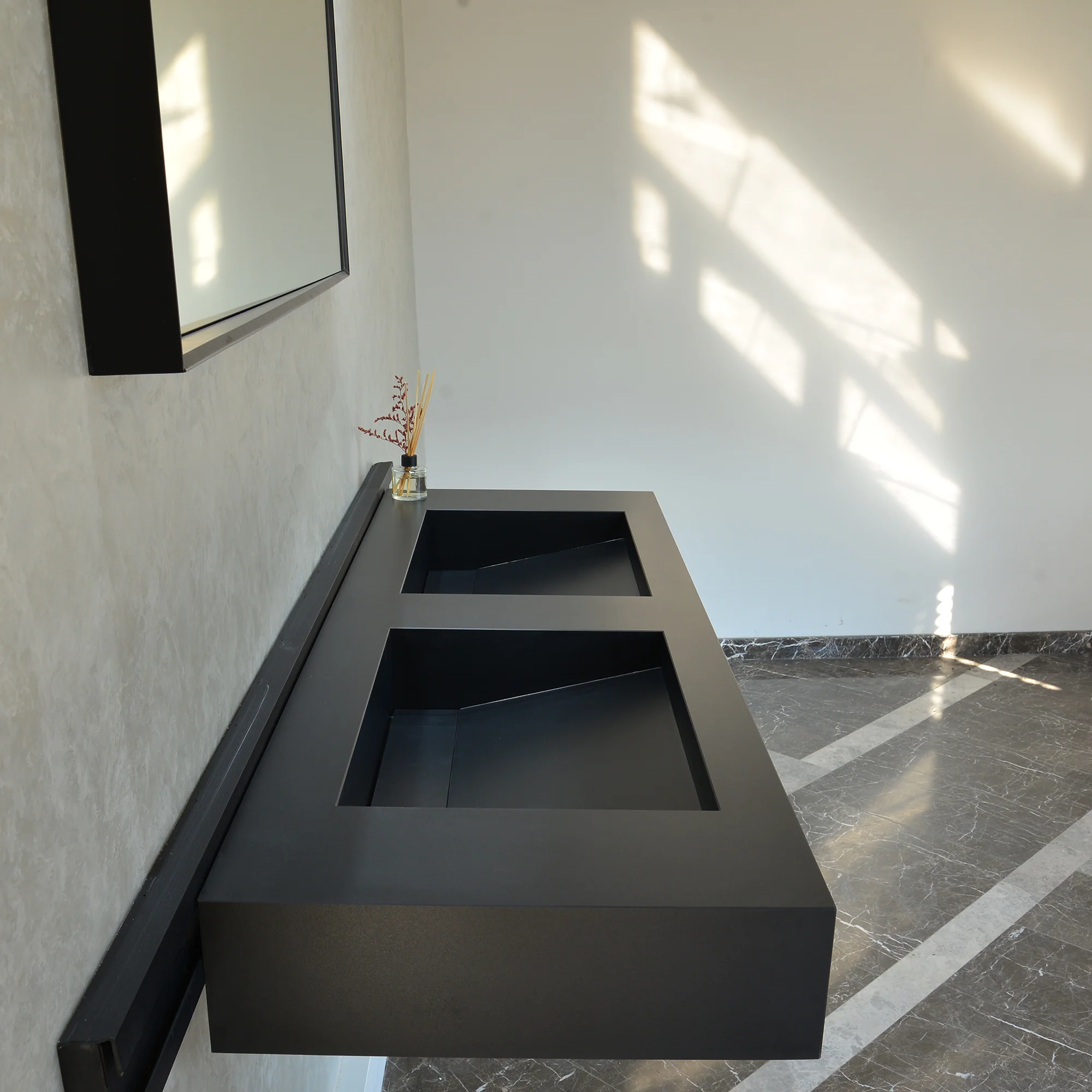 HANDCRAFTED INFINITY – TOTAL BLACK ENGINEERED PORCELAIN SINK (ES-080) - Image 9