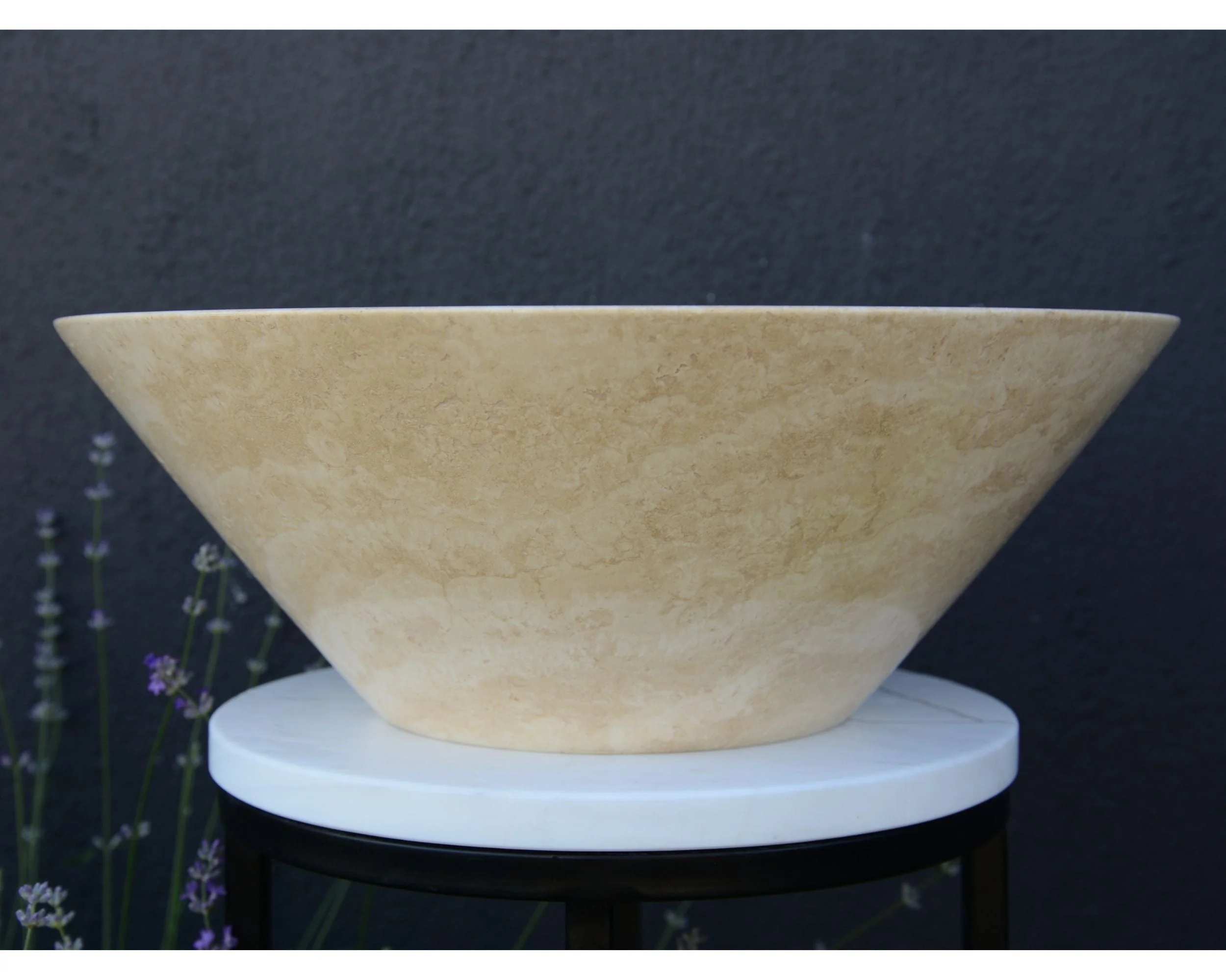 HANDCRAFTED LIGHT BEIGE TRAVERTINE SINK - Image 2
