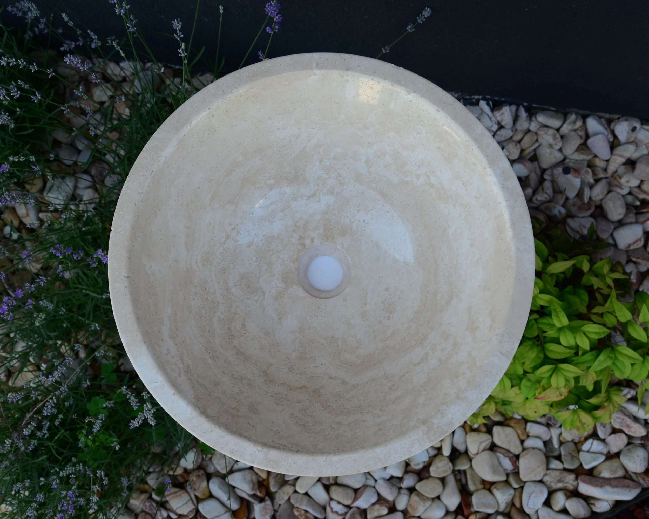 HANDCRAFTED LIGHT BEIGE TRAVERTINE SINK - Image 3