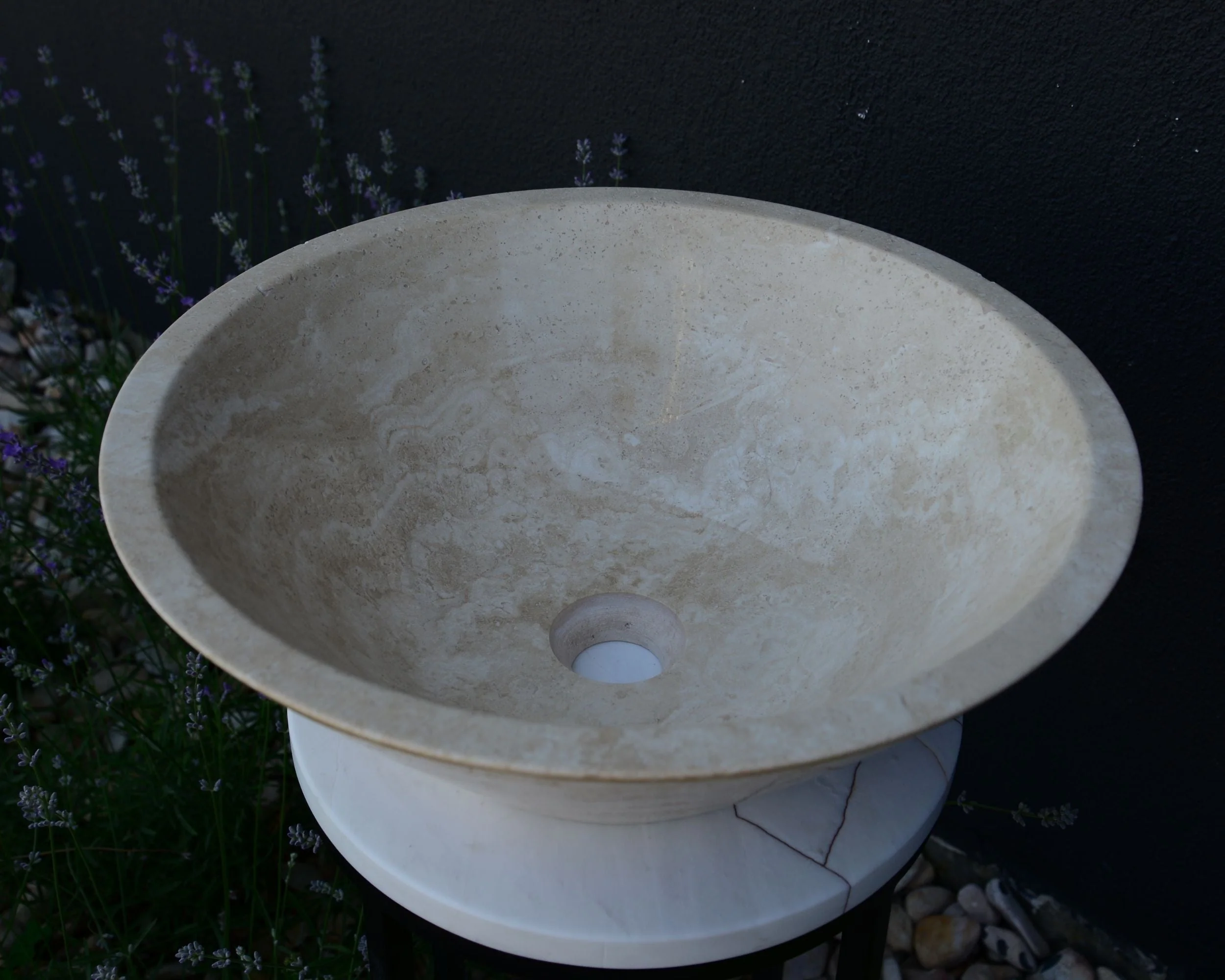 HANDCRAFTED LIGHT BEIGE TRAVERTINE SINK - Image 6