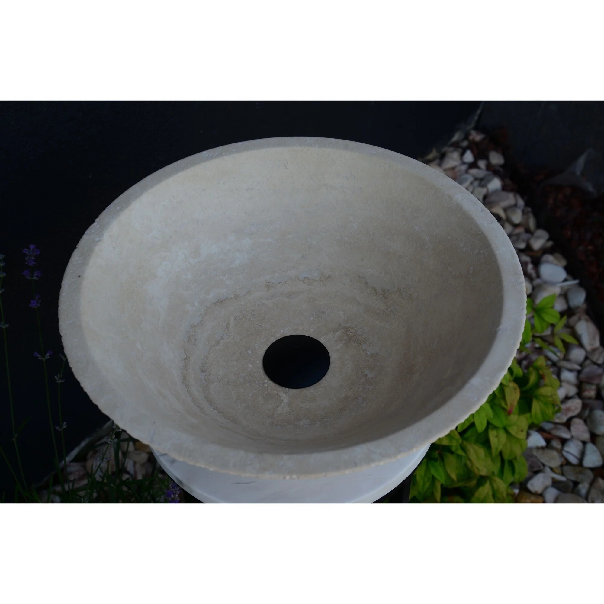 HANDCRAFTED LIGHT BEIGE TRAVERTINE SINK - Image 2