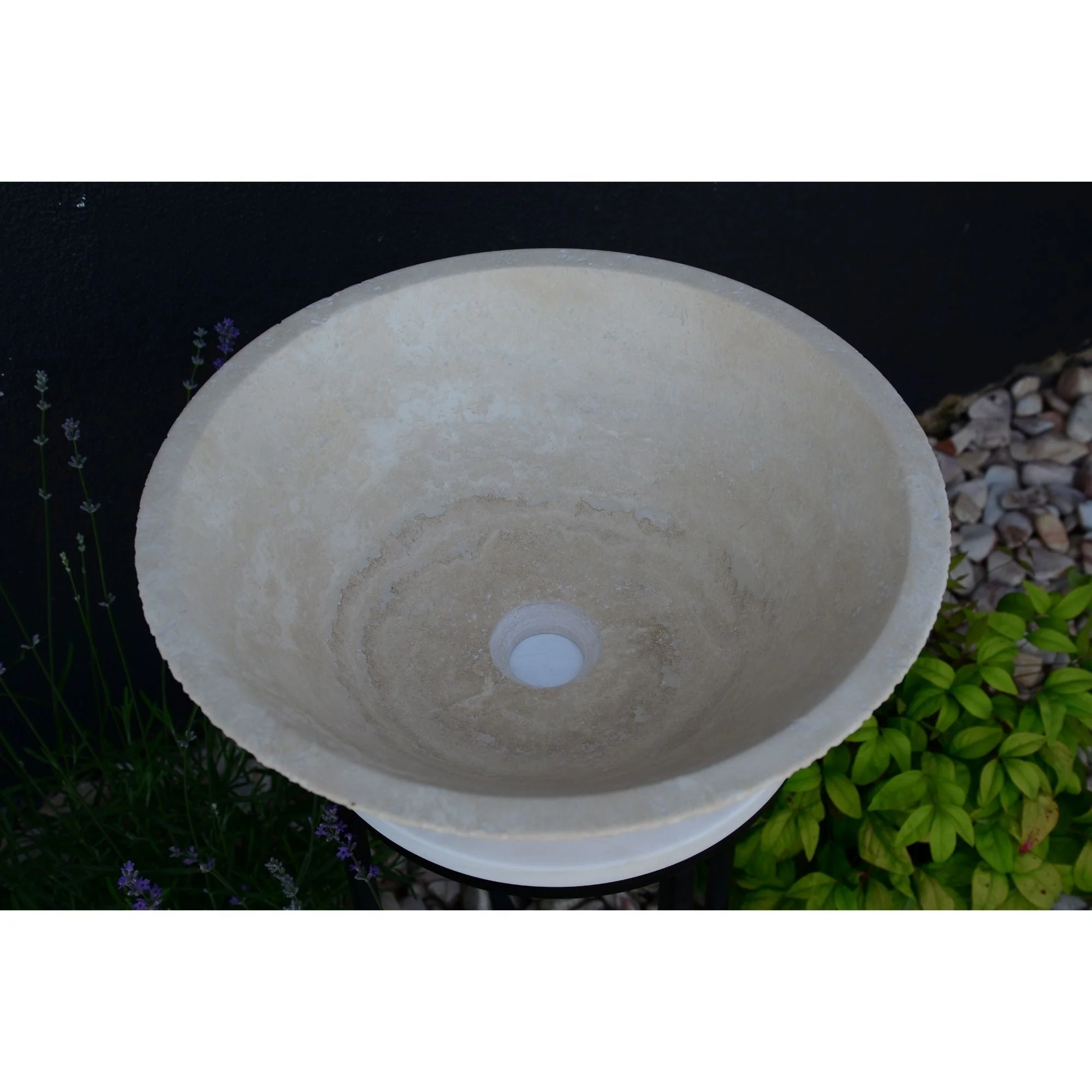 HANDCRAFTED LIGHT BEIGE TRAVERTINE SINK - Image 5