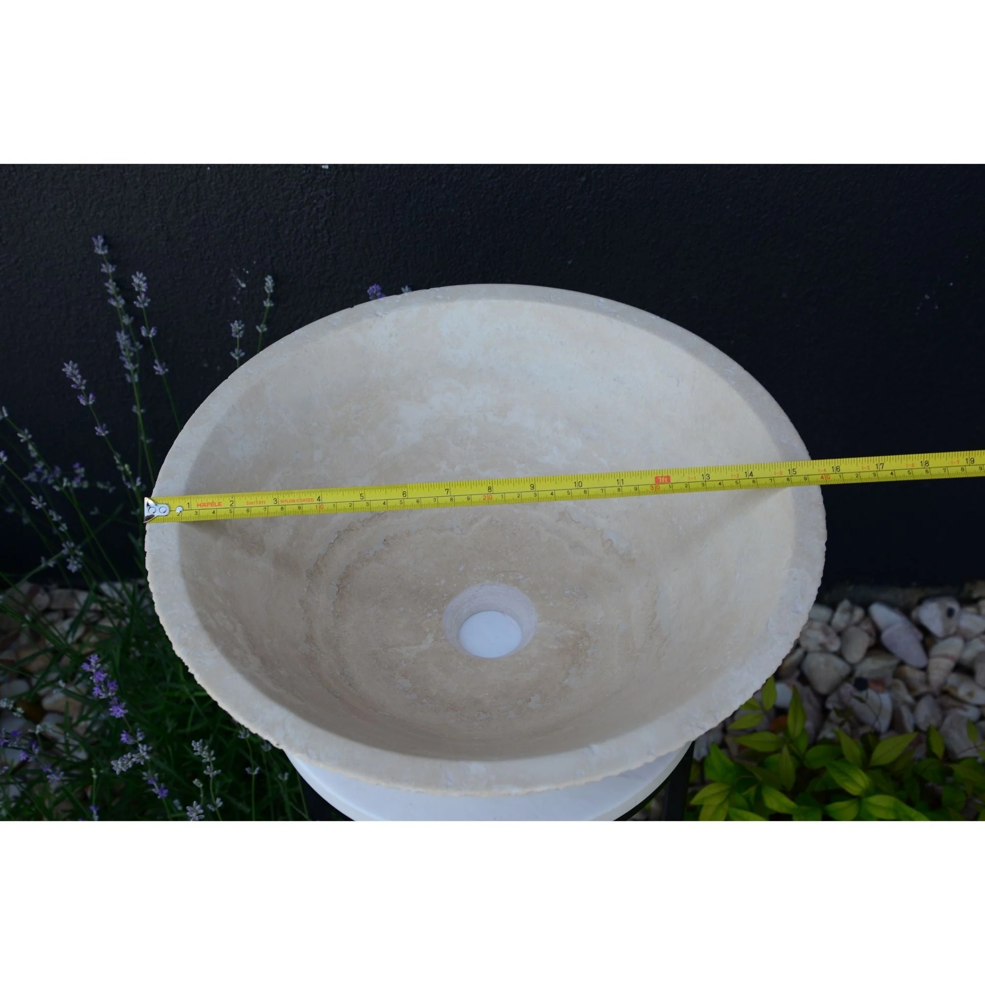 HANDCRAFTED LIGHT BEIGE TRAVERTINE SINK - Image 7