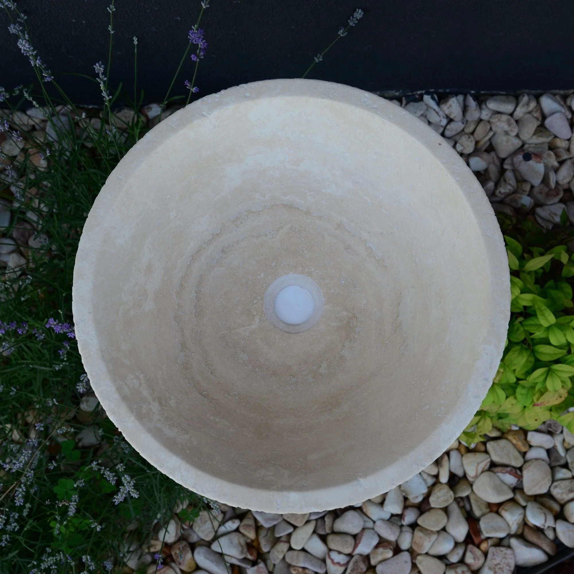 HANDCRAFTED LIGHT BEIGE TRAVERTINE SINK - Image 8