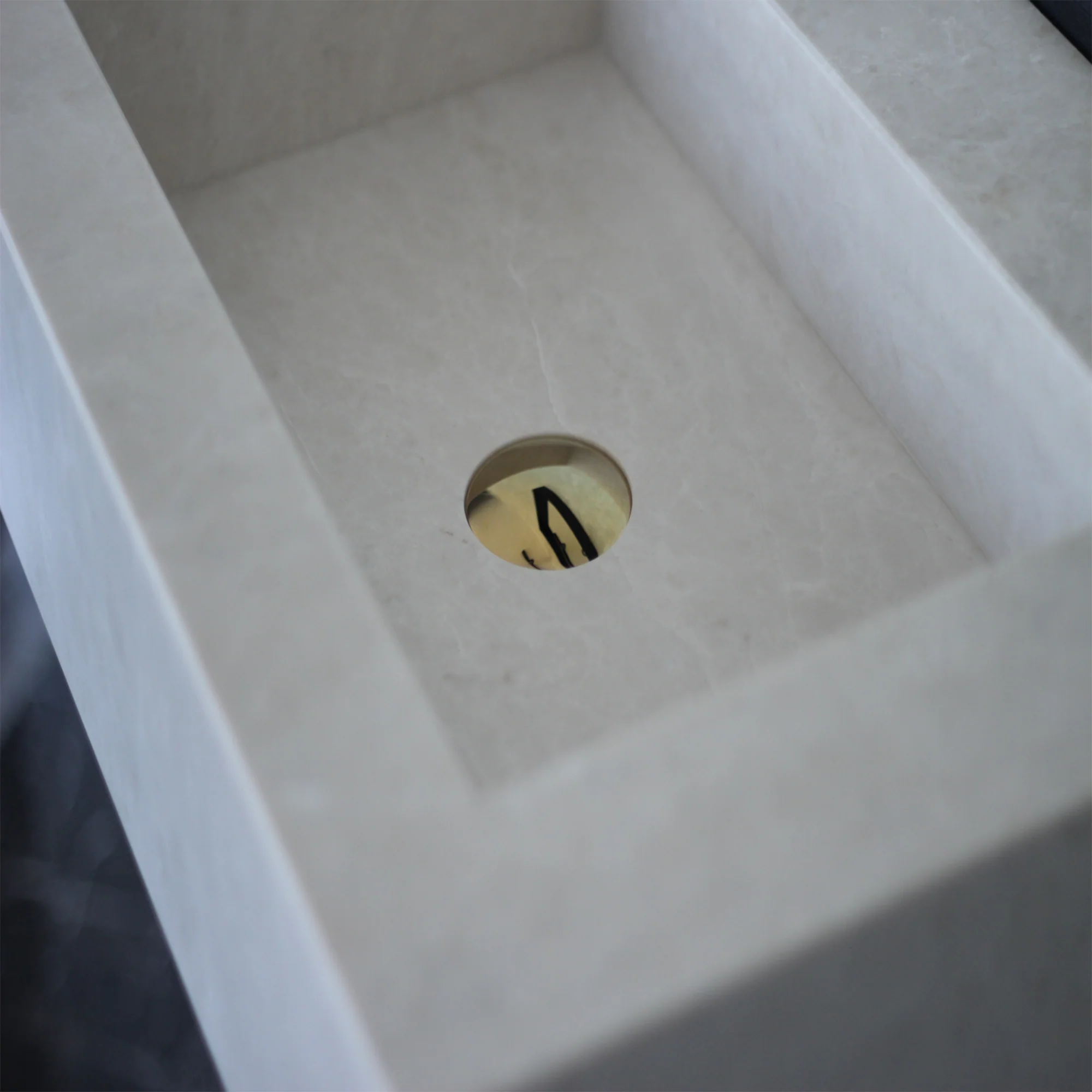 HANDCRAFTED LIGHT PEARL CUSTOM MARBLE SINK (NS-036) - Image 11