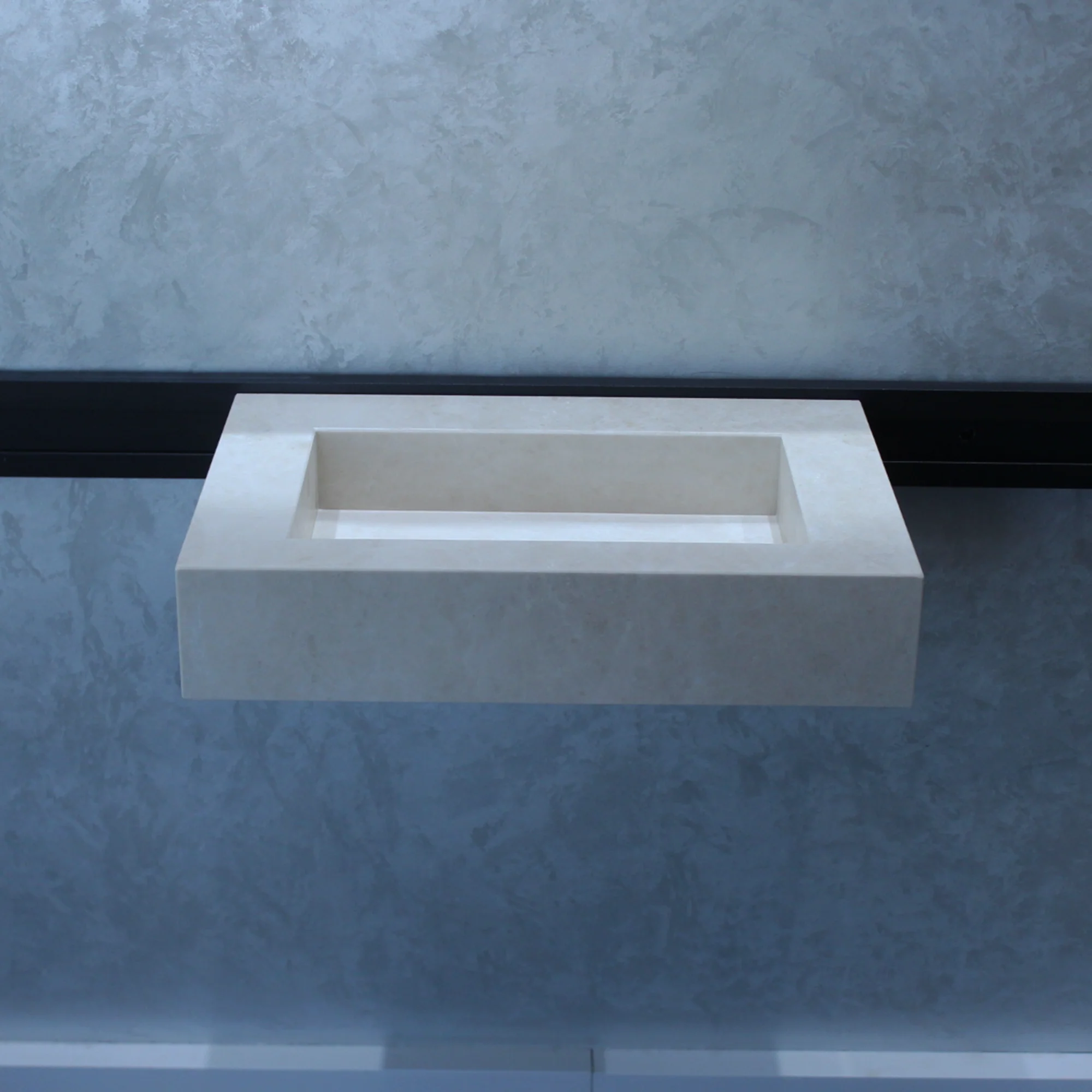 HANDCRAFTED LIGHT PEARL CUSTOM MARBLE SINK (NS-036) - Image 4
