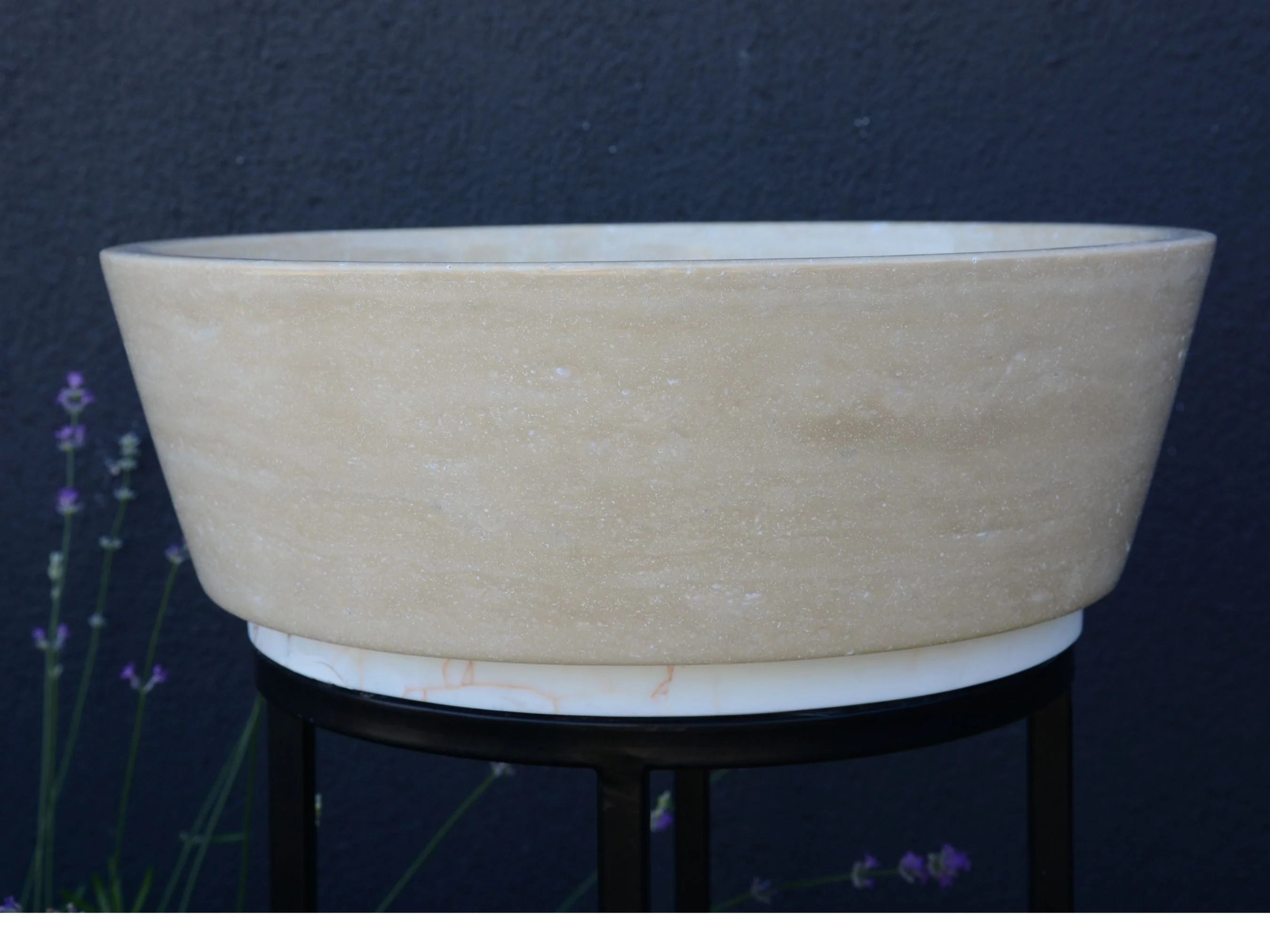 HANDCRAFTED LIGHT TRAVERTINE SINK - Image 3
